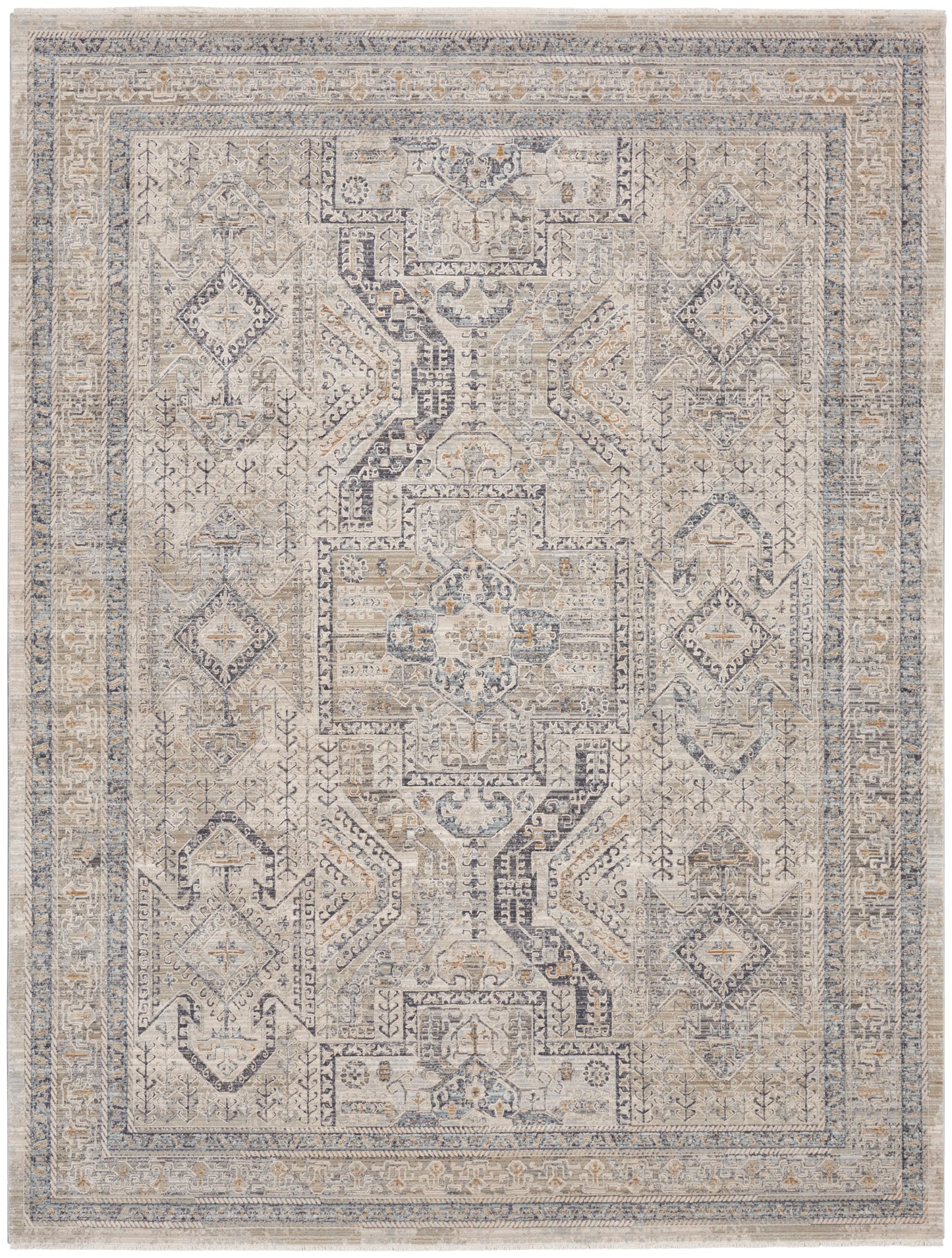 Nourison Lynx 8'6" x 11'4" Ivory/Grey/Blue Vintage Indoor Rug