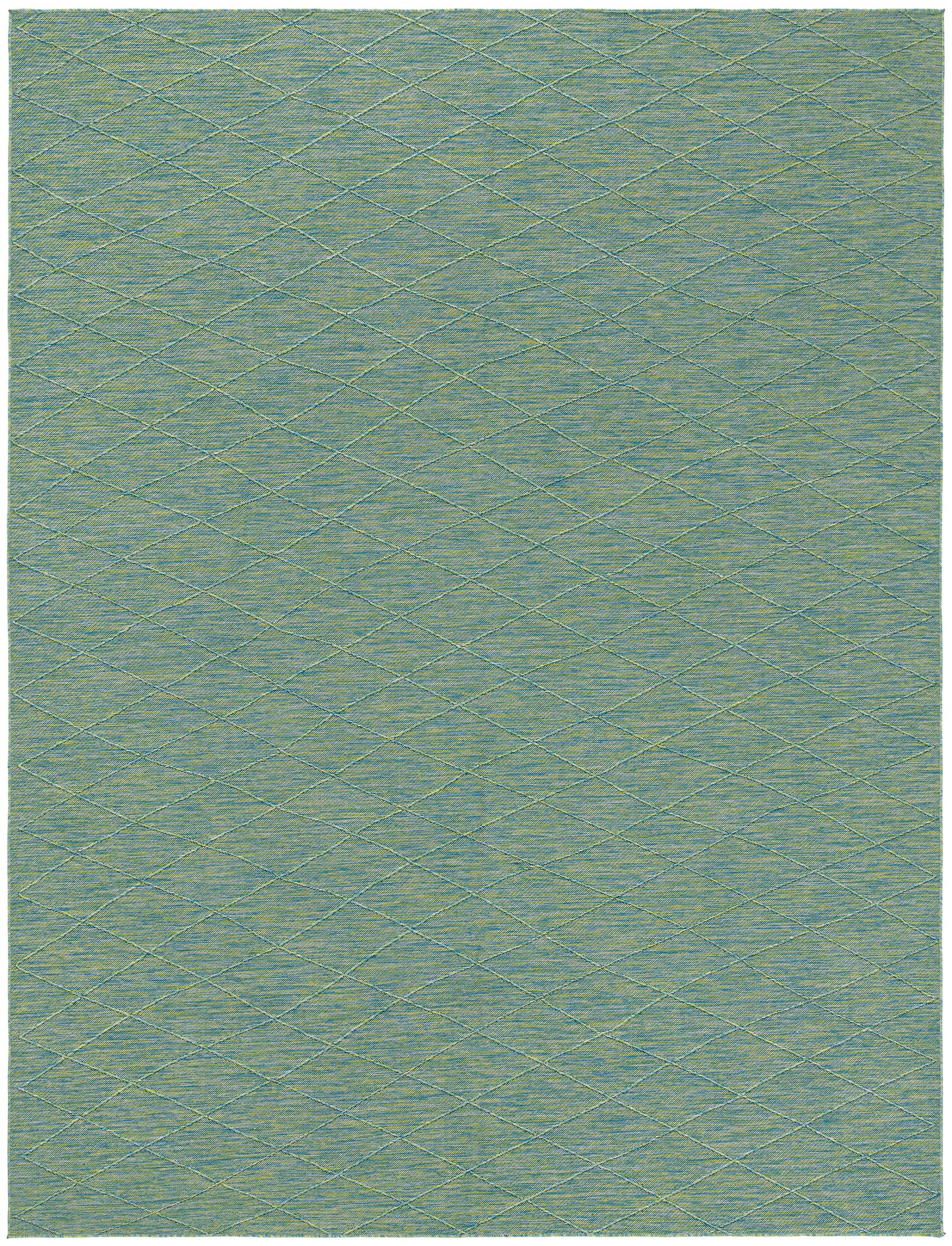 Nourison Washable Solutions 8' x 10' Blue/Green Modern Rug