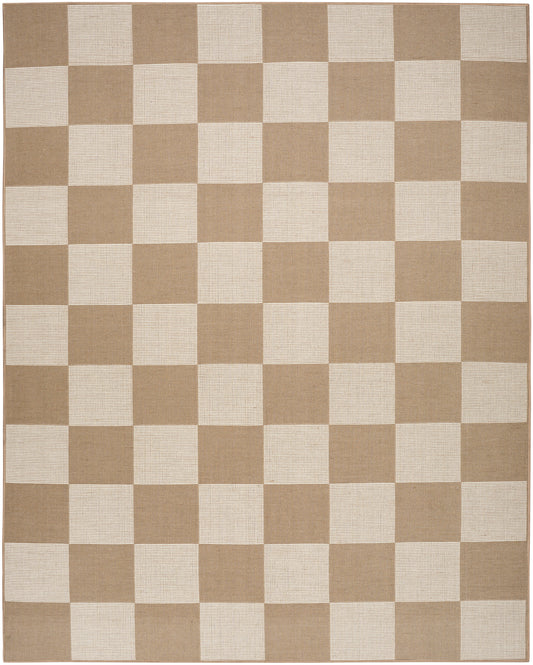 Nourison Washable Modern Jute 5'3" x 7'3" Natural Ivory Modern Indoor Rug