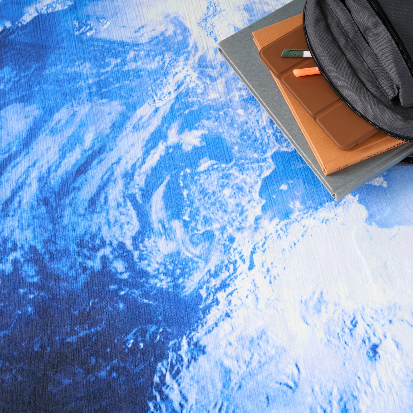 Nourison Imagination 5' x Round Blue Kids Indoor Rug