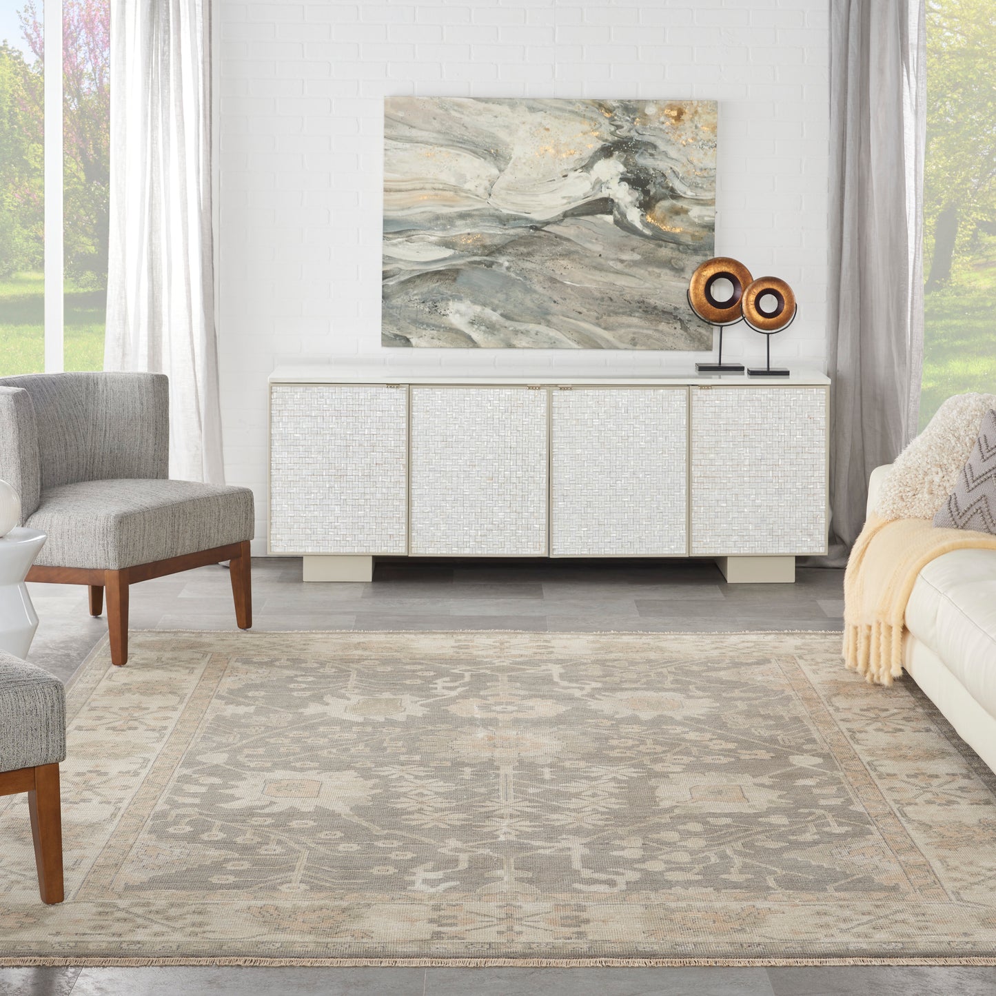 Nourison Aldora 7'9" x 9'9" Aubergine Vintage Indoor Rug