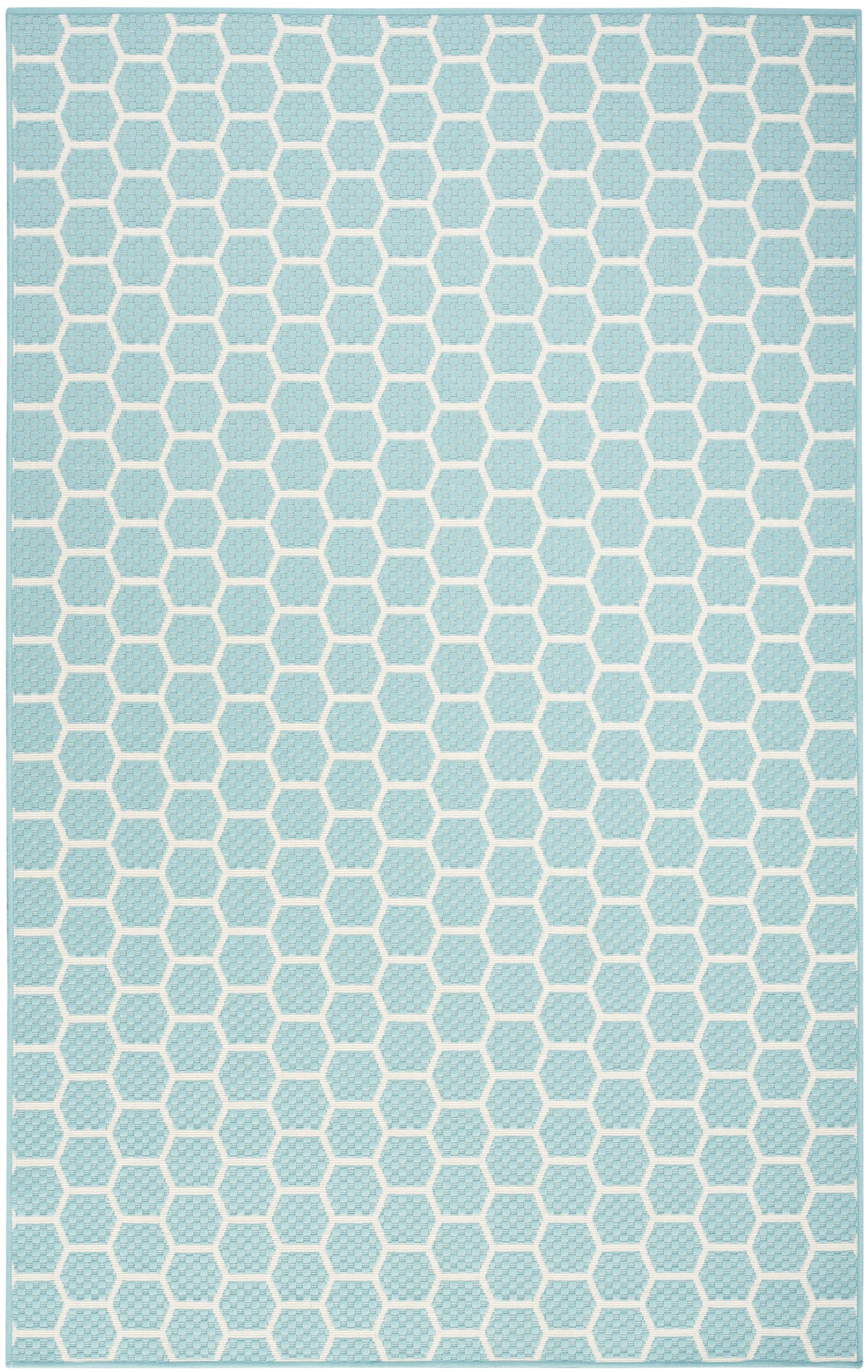 Nourison Twist Reversible 4' x 6' Aqua Modern Rug