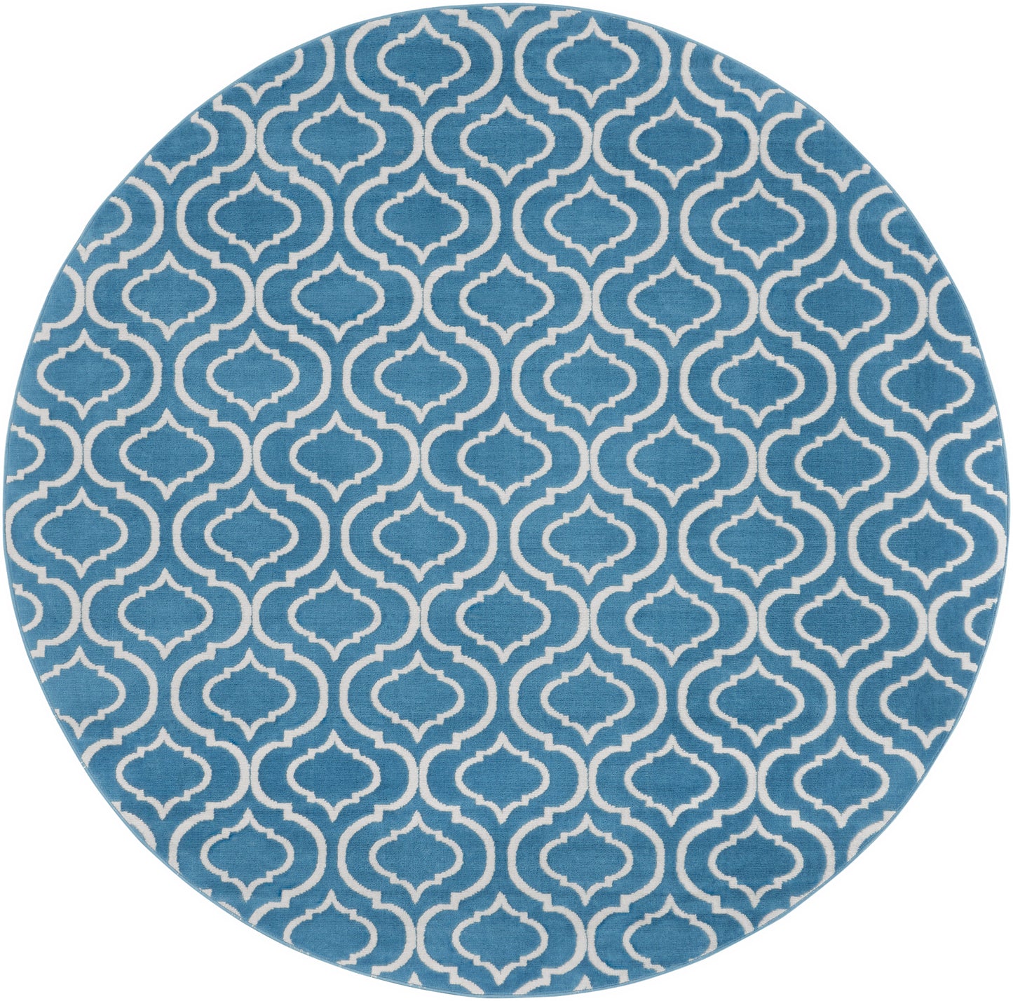 Nourison Jubilant 8' x Round Blue Contemporary Indoor Rug
