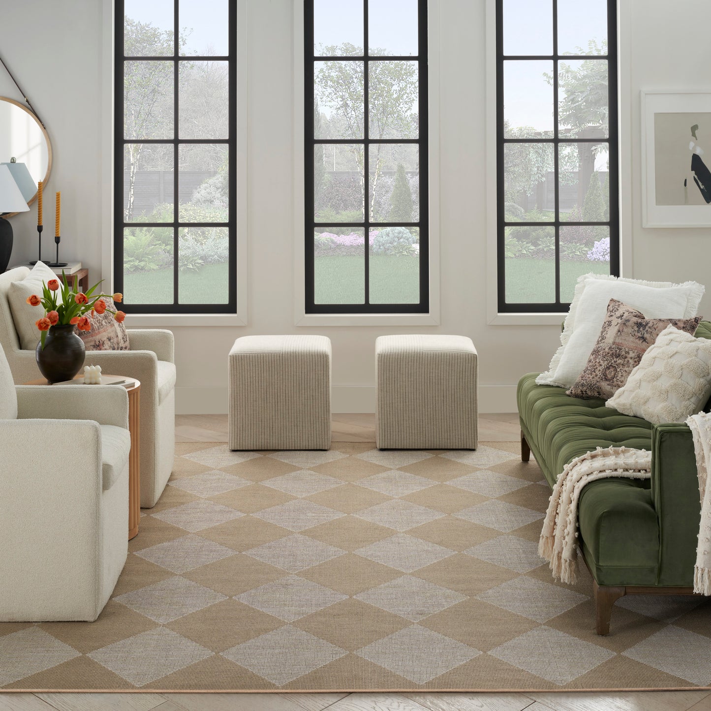 Nourison Washable Modern Jute 7'10" x 9'10" Natural Ivory Modern Indoor Rug