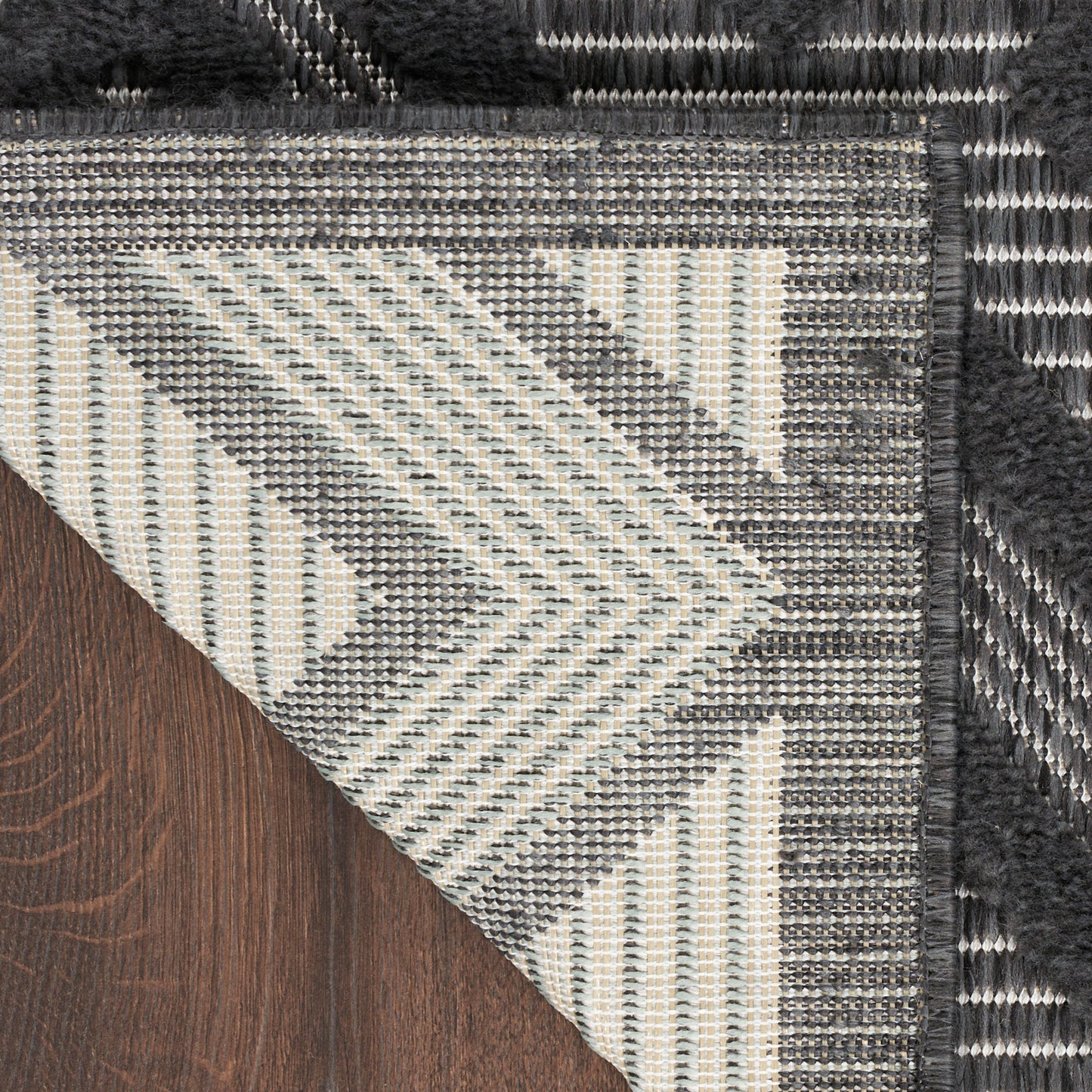 Nourison Versatile 2' x 4' Charcoal Black Modern Rug