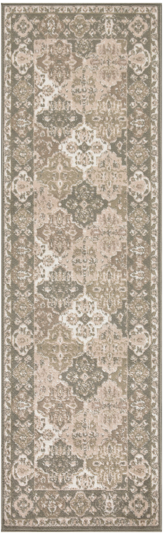 Nourison Grafix 2' x 6' Green Vintage Indoor Rug
