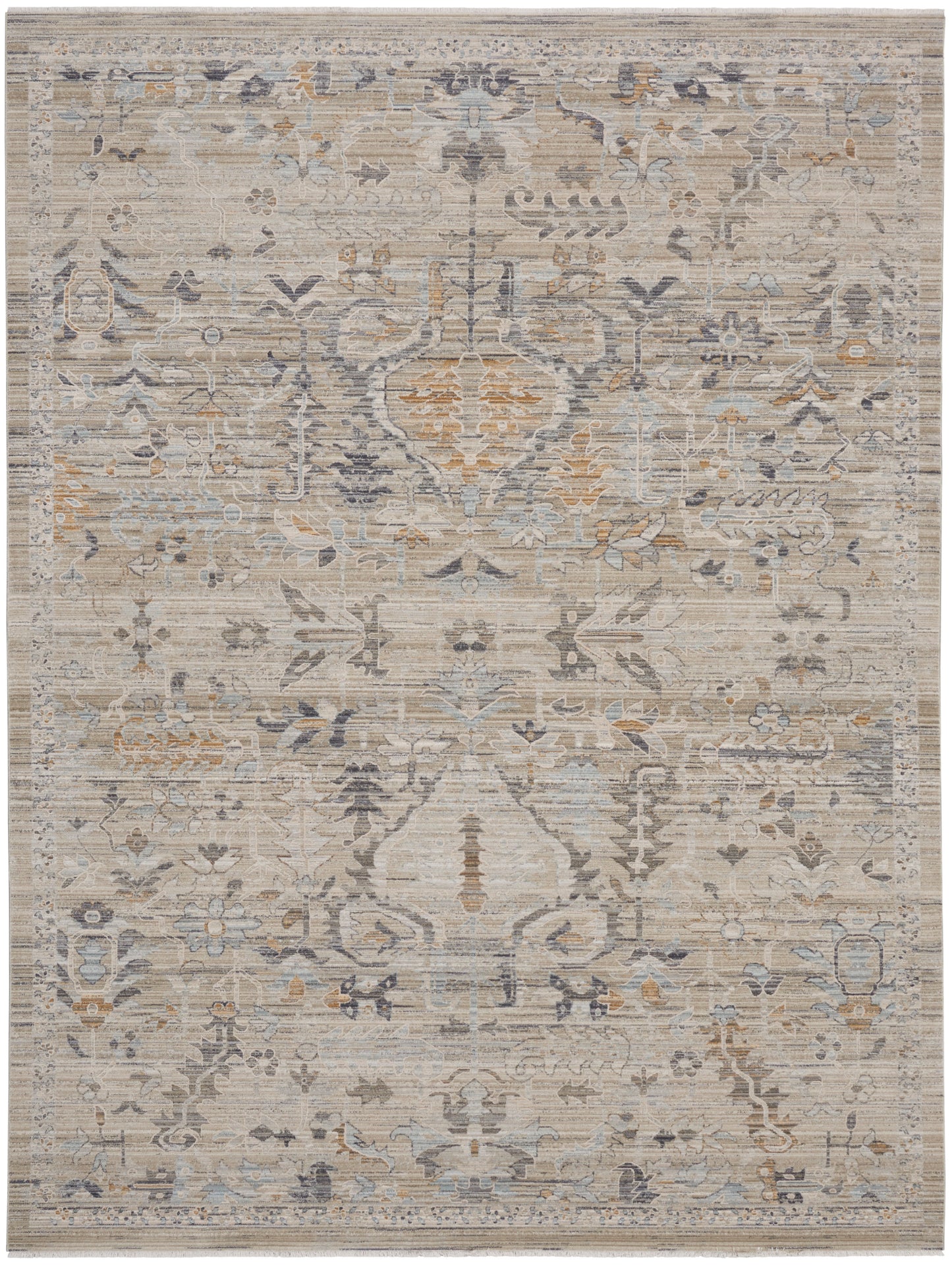 Nourison Lynx 9'10" x 13'6" Ivory Taupe Vintage Indoor Rug