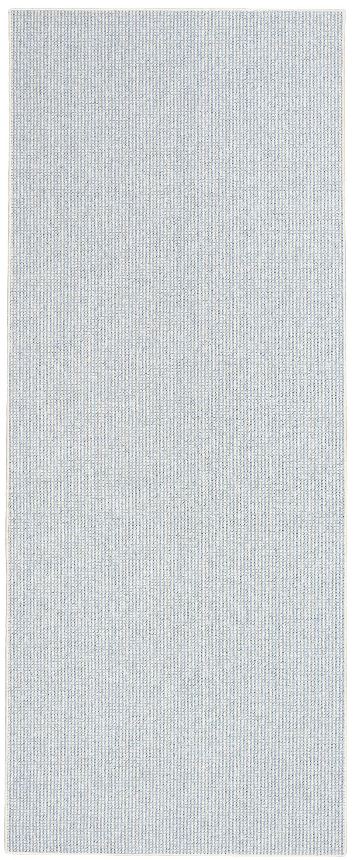Nourison Natural Texture 2'3" x 7'6" Ivory Blue Farmhouse Indoor Rug