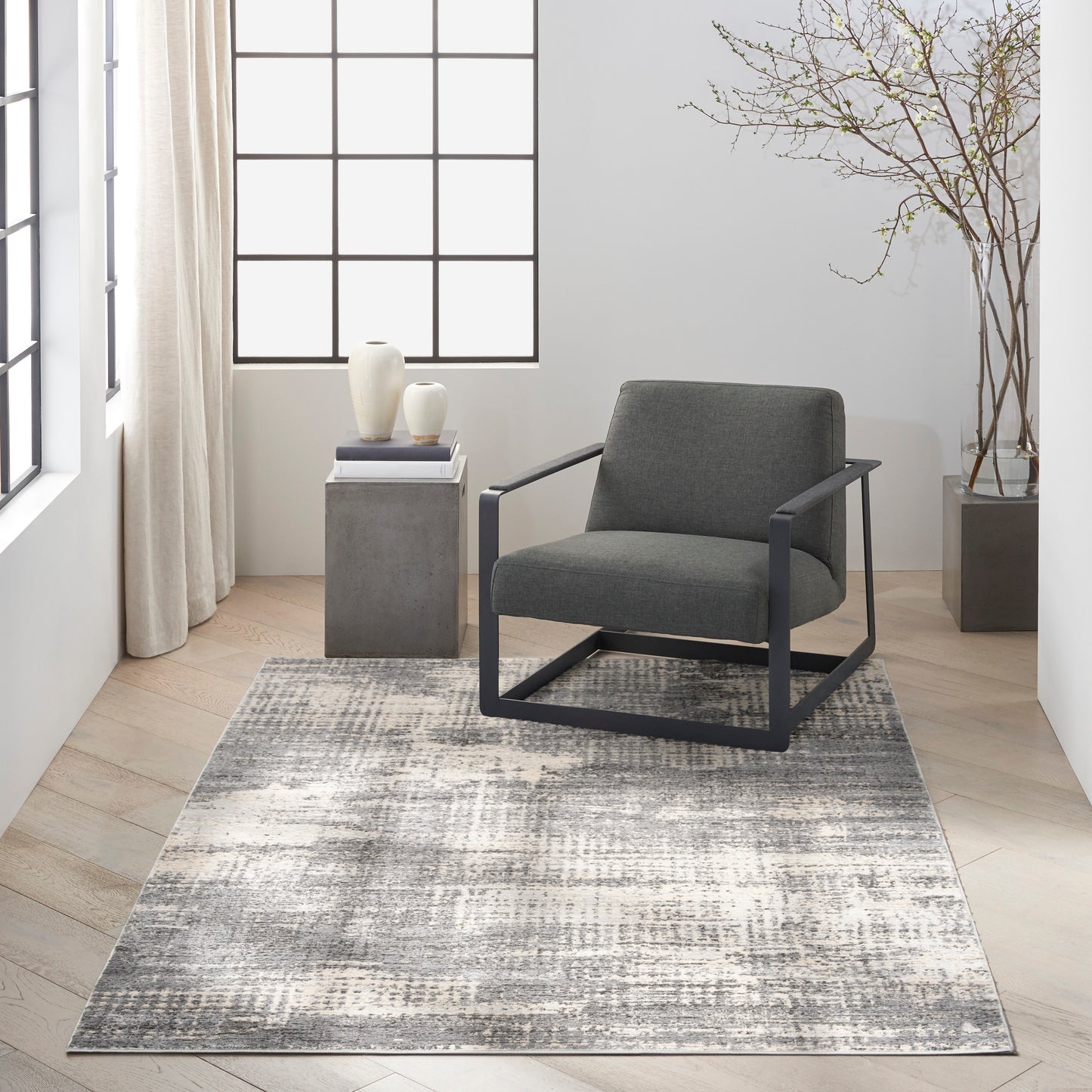 Calvin Klein CK950 Rush 6' x 9' Grey Beige Modern Indoor Rug