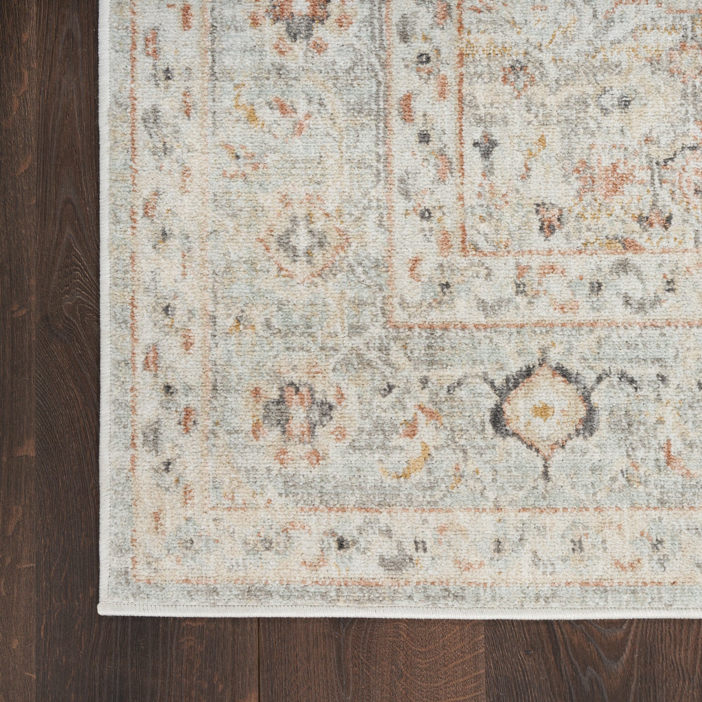 Nourison Oushak Home 2' x 4' Light Grey Vintage Indoor Rug