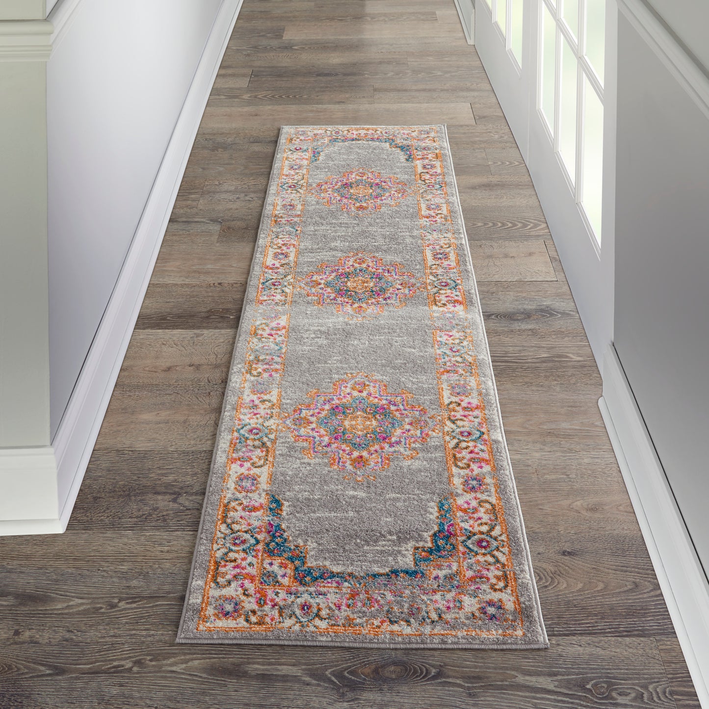 Nourison Passion 2'2" x 7'6" Grey Bohemian Indoor Rug