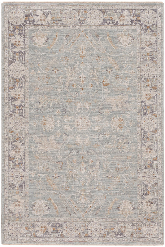 Nourison Infinite 3'11" x 5'11" Blue Ivory Vintage Indoor Rug