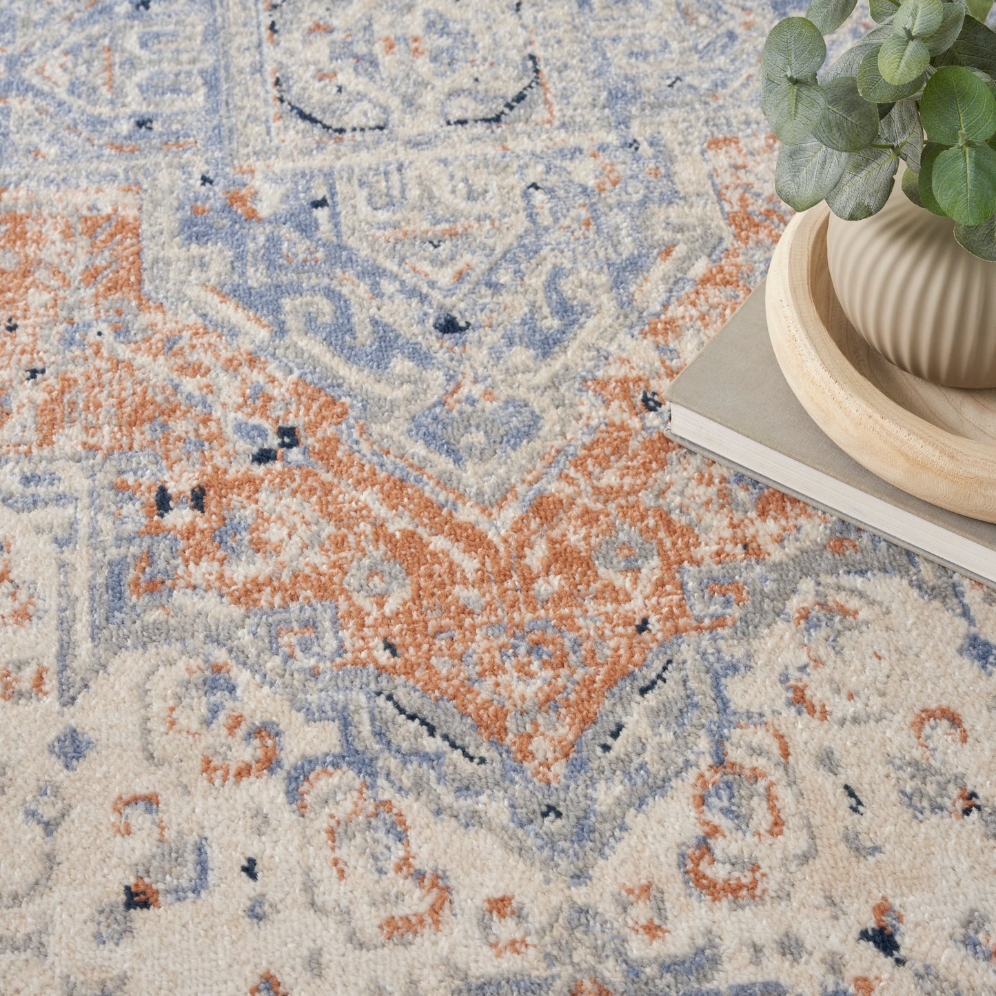 Nourison Nourison Essentials Persian 4' x 6' Beige Blue Vintage Rug
