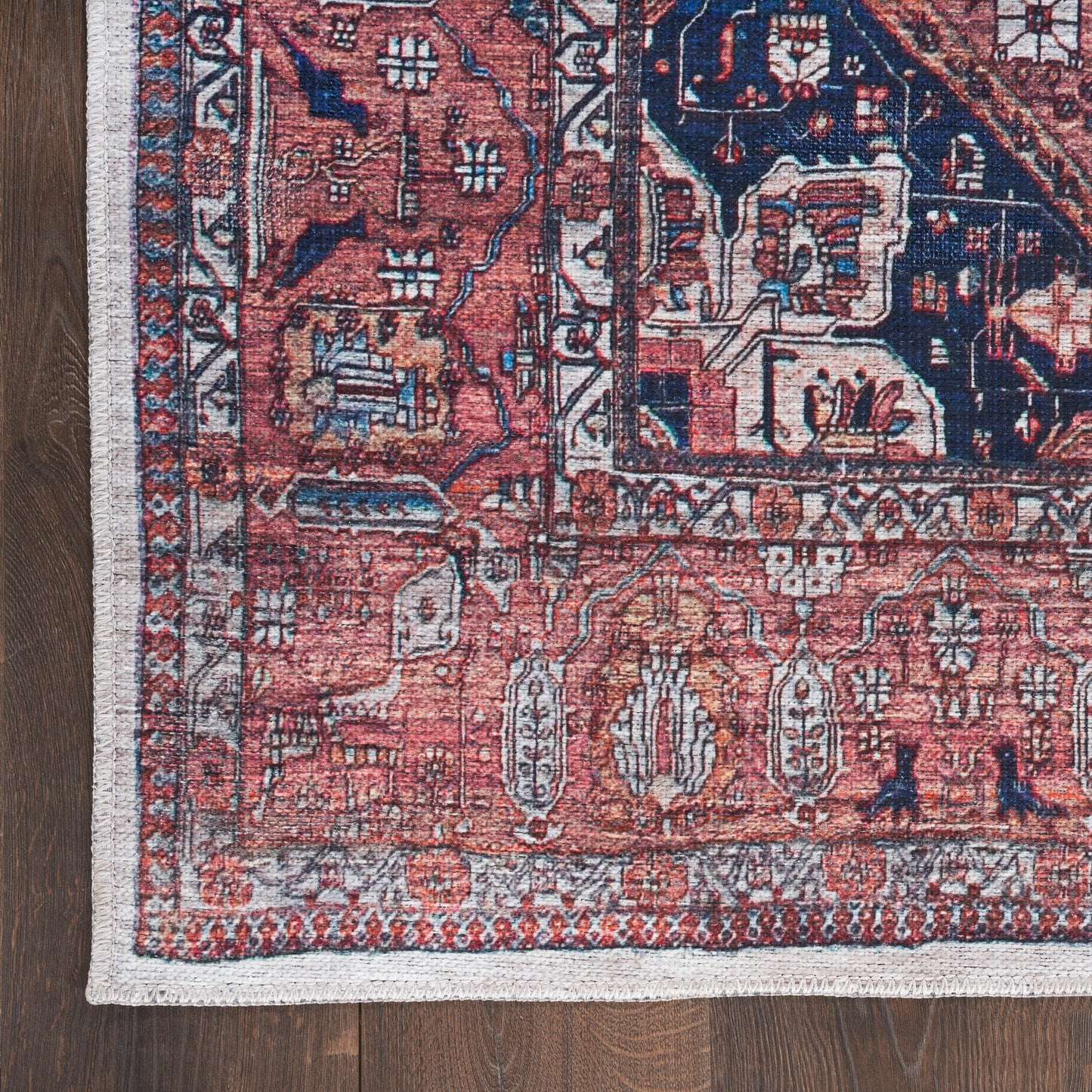 Nourison Grand Washables 4' x 6' Ivory Brick Vintage Indoor Rug