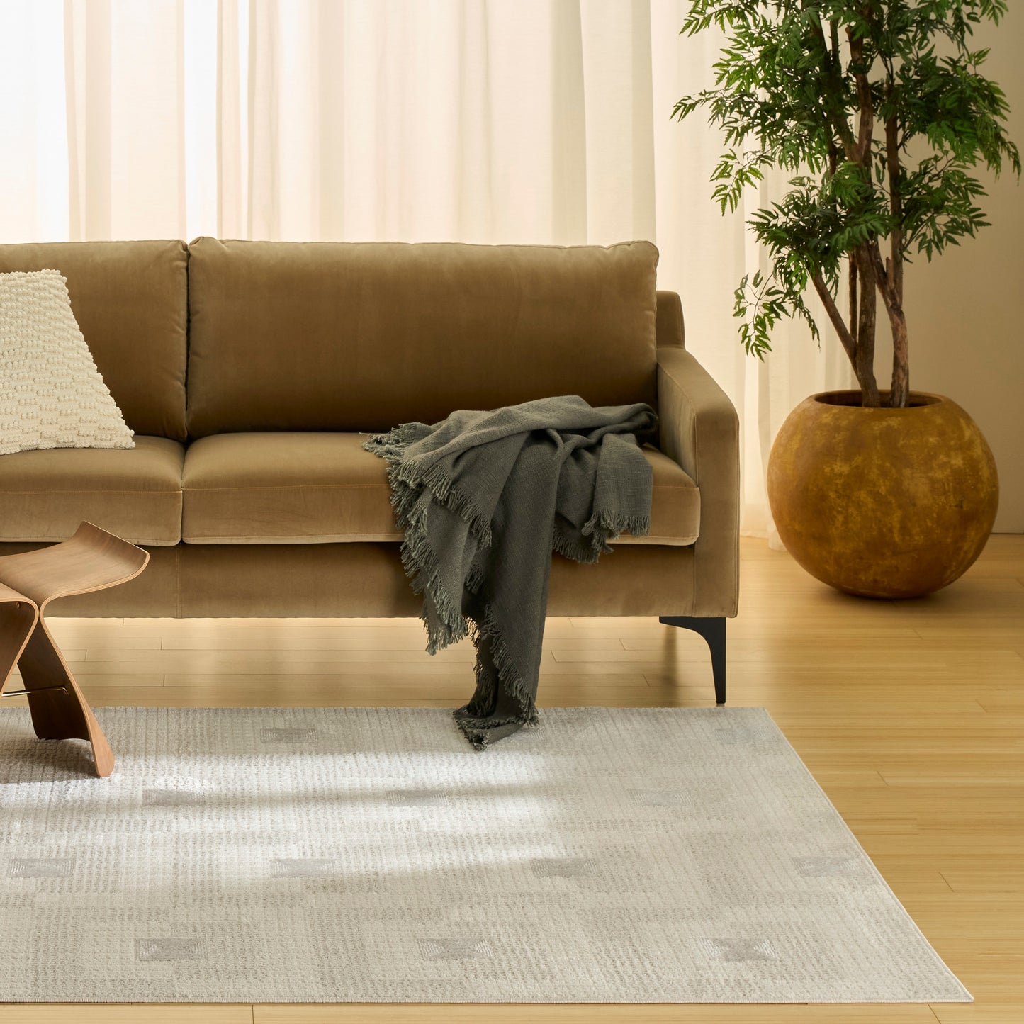 Nourison Nordic 5' x 7' Ivory Beige Modern Indoor Rug