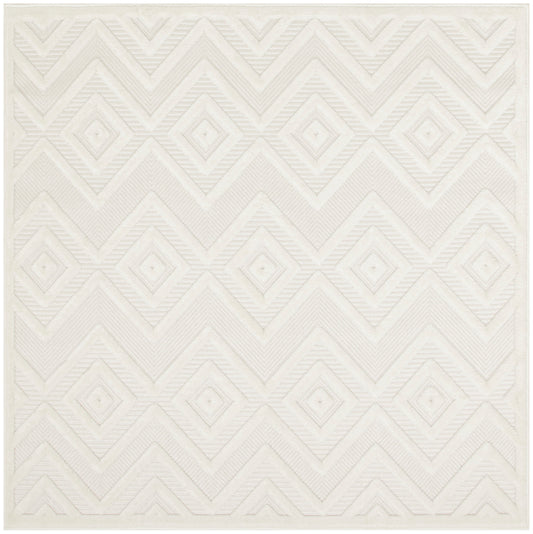 Nourison Versatile 5' x Square Ivory White Modern Rug