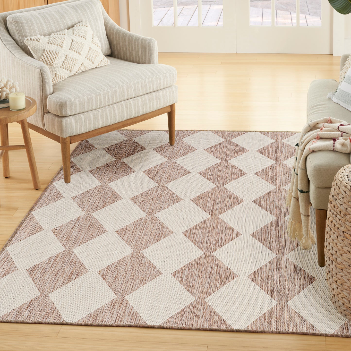 Nourison Positano 4' x 6' Beige Modern Rug