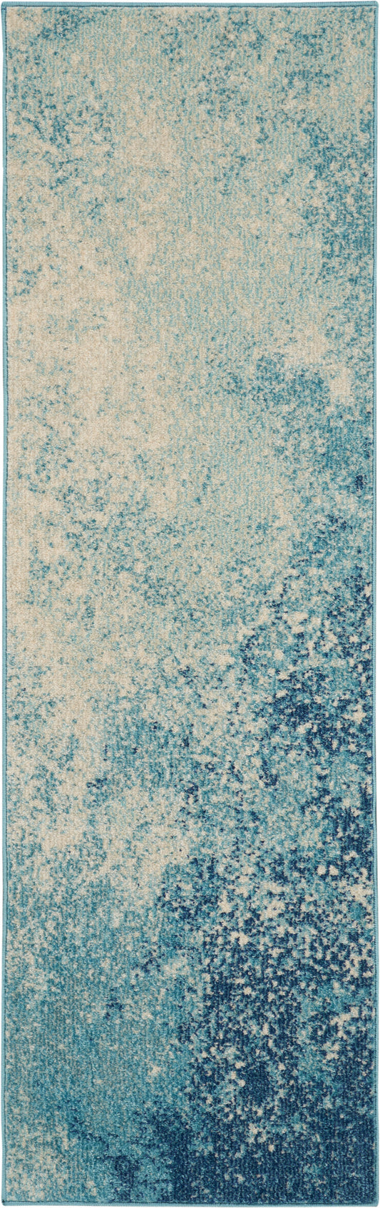 Nourison Passion 1'10" x 6' Navy Light Blue Modern Indoor Rug
