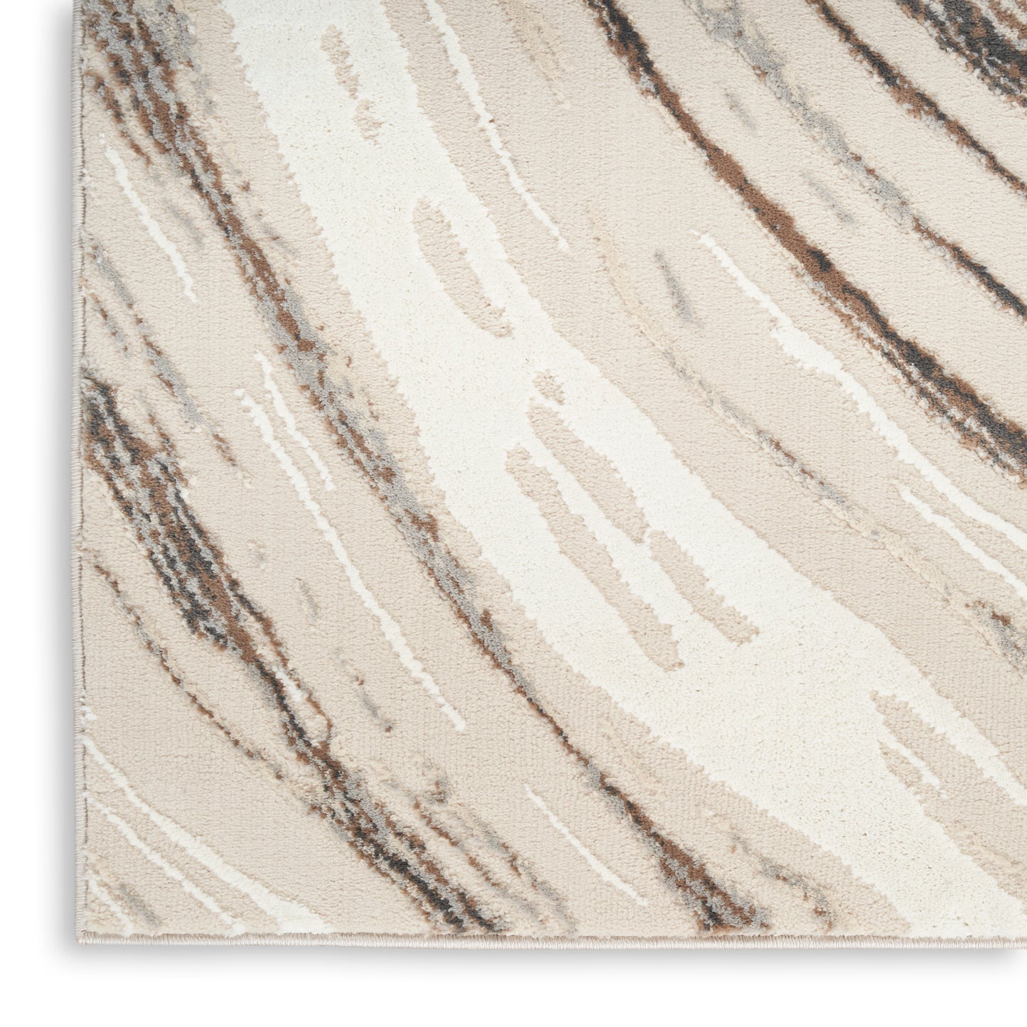 Nourison Sustainable Trends 2'2" x 7'6" Beige Grey Modern Indoor Rug