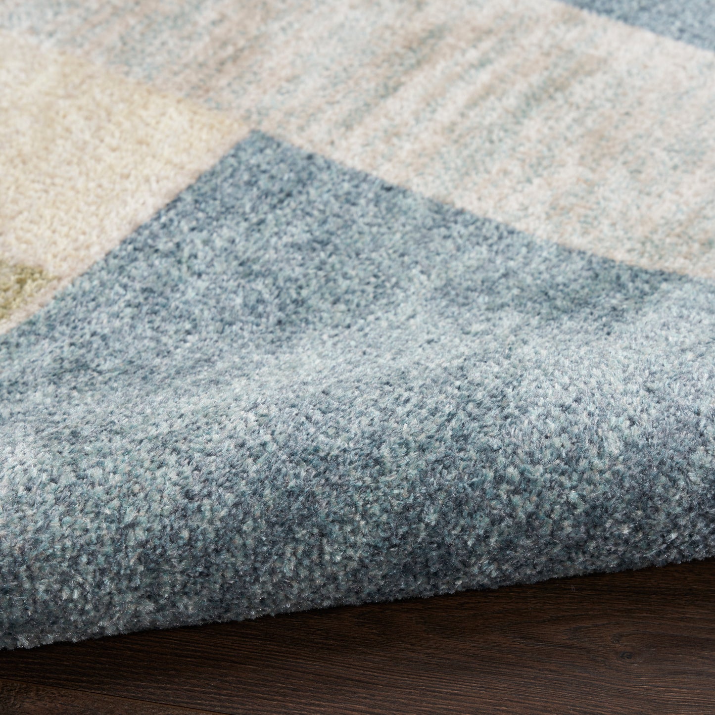 Nourison Astra Machine Washable 9' x 12' Blue Green Multi Modern Indoor Rug