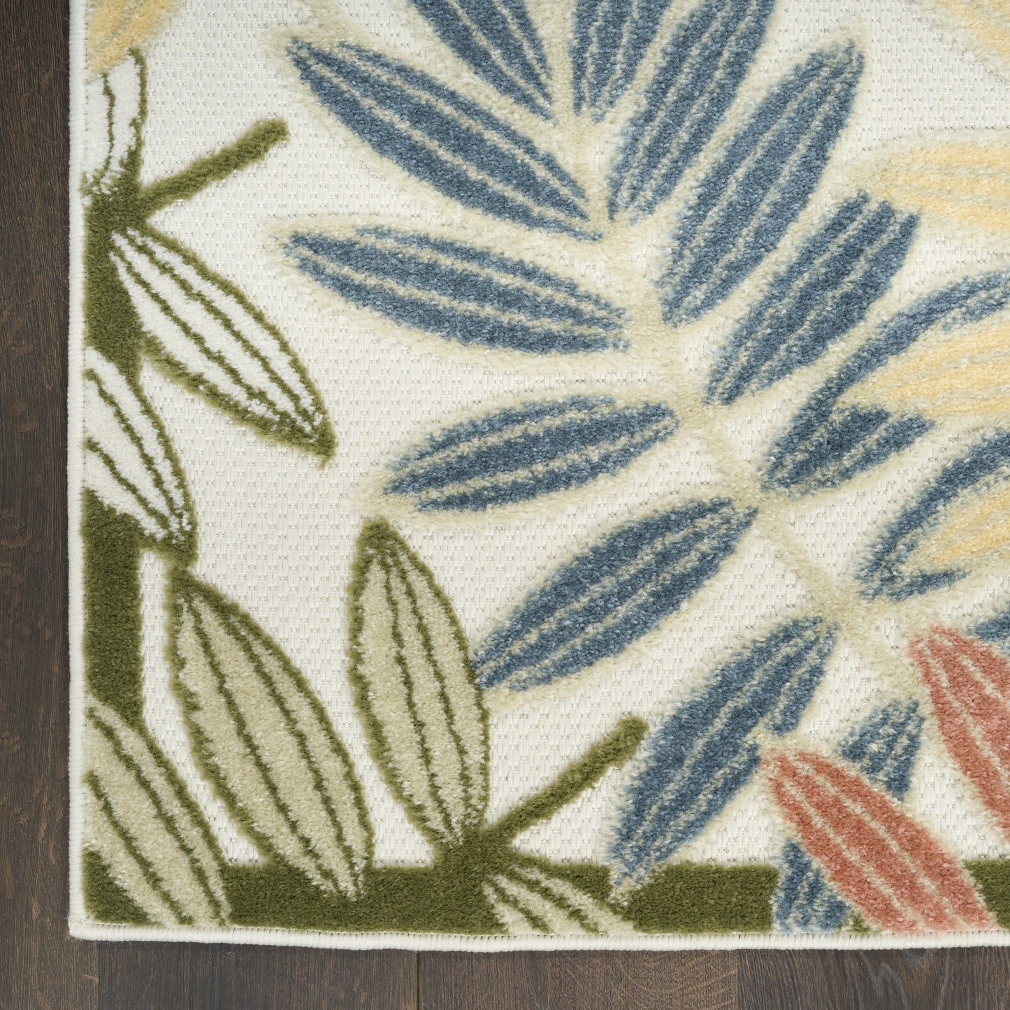 Nourison Aloha 7'10" x 10'6" Ivory Rose Modern Rug