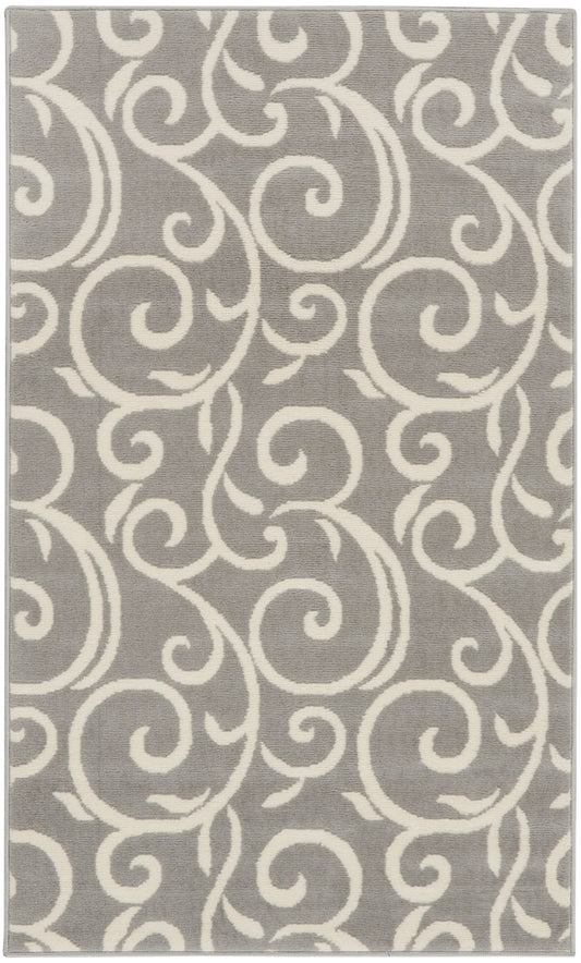 Nourison Grafix 3' x 5' Grey Contemporary Indoor Rug