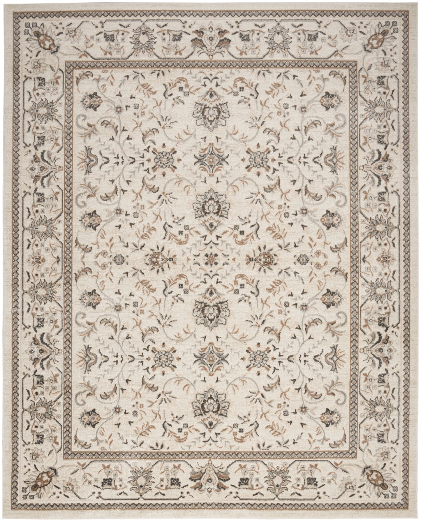 Nourison Serenity Home 9' x 12' Ivory Mocha Vintage Indoor Rug