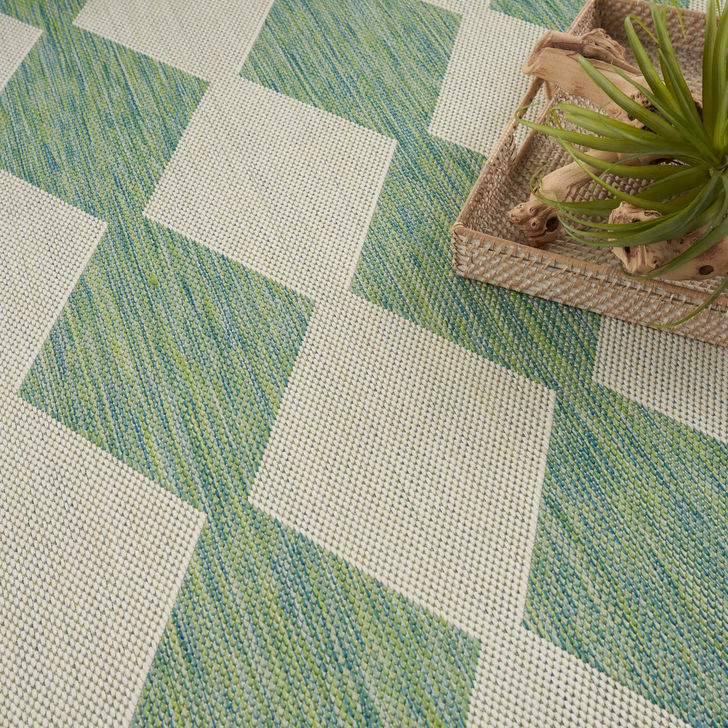 Nourison Positano 8' x 10' Blue Green Modern Rug