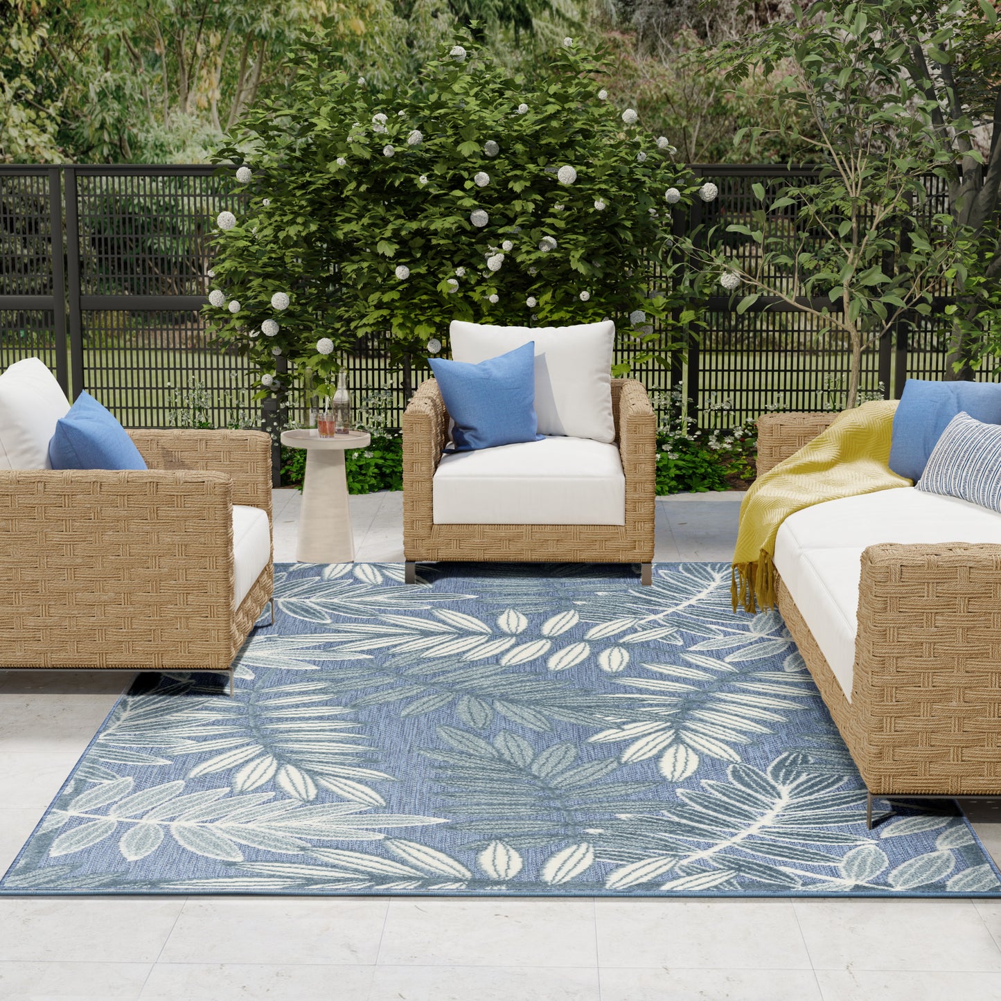 Nourison Aloha 9' x 12' Blue Modern Rug