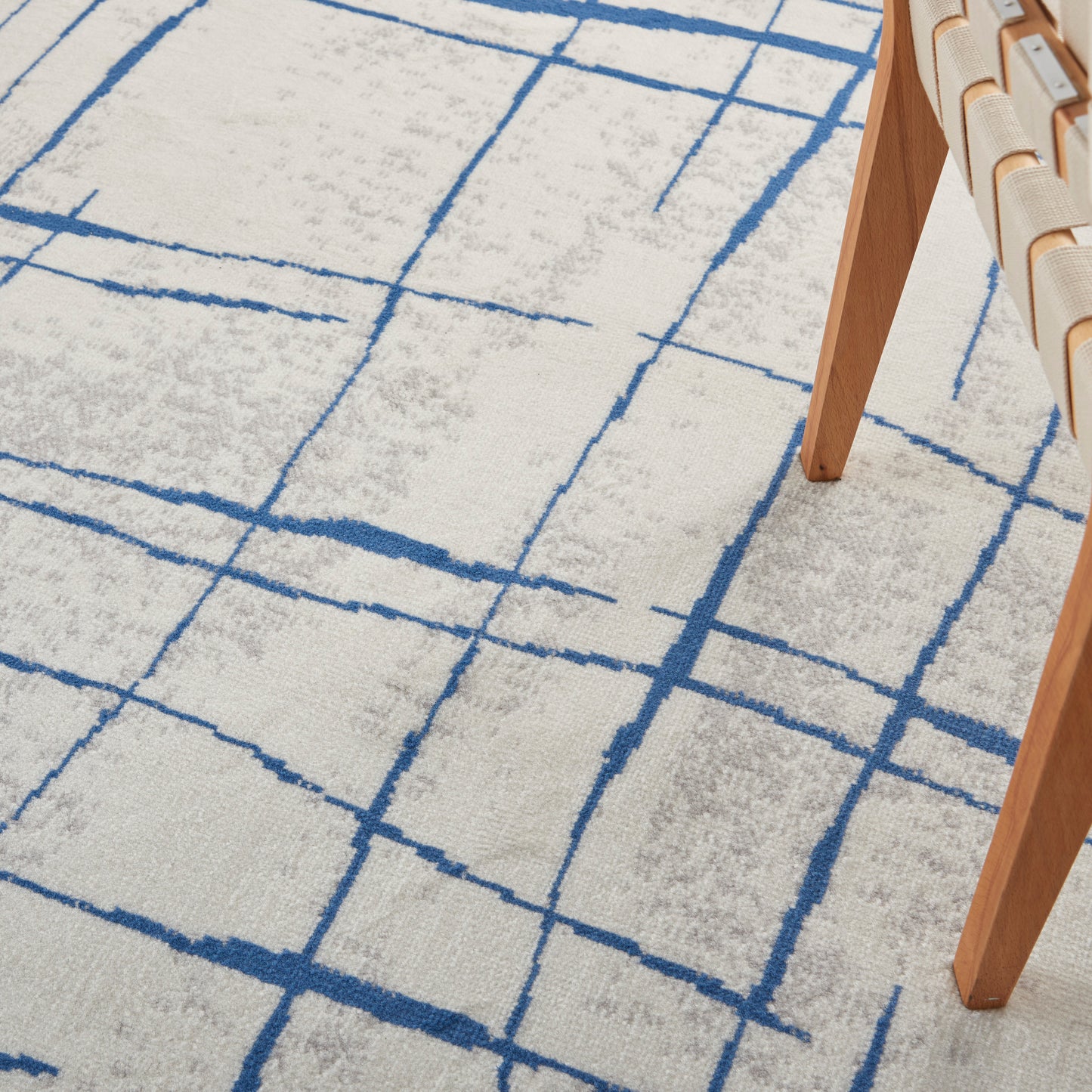 Nourison Whimsicle 5' x 7' Ivory Blue Modern Indoor Rug