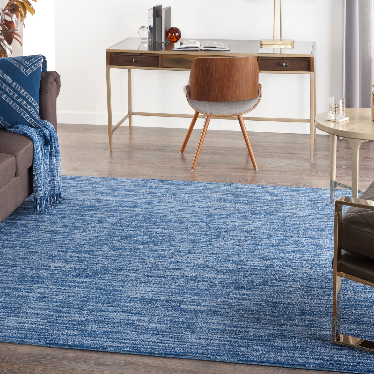 Nourison Nourison Essentials 5' x Square Navy Blue Outdoor Rug