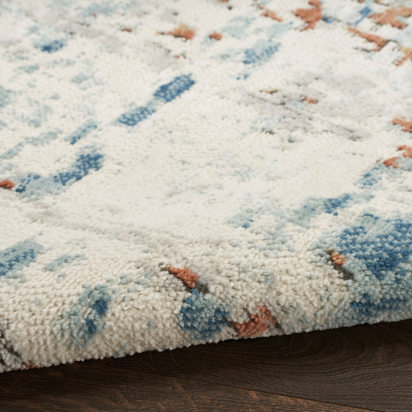 Nourison Quarry 2'2" x 7'6" Beige Blue Rust Modern Indoor Rug