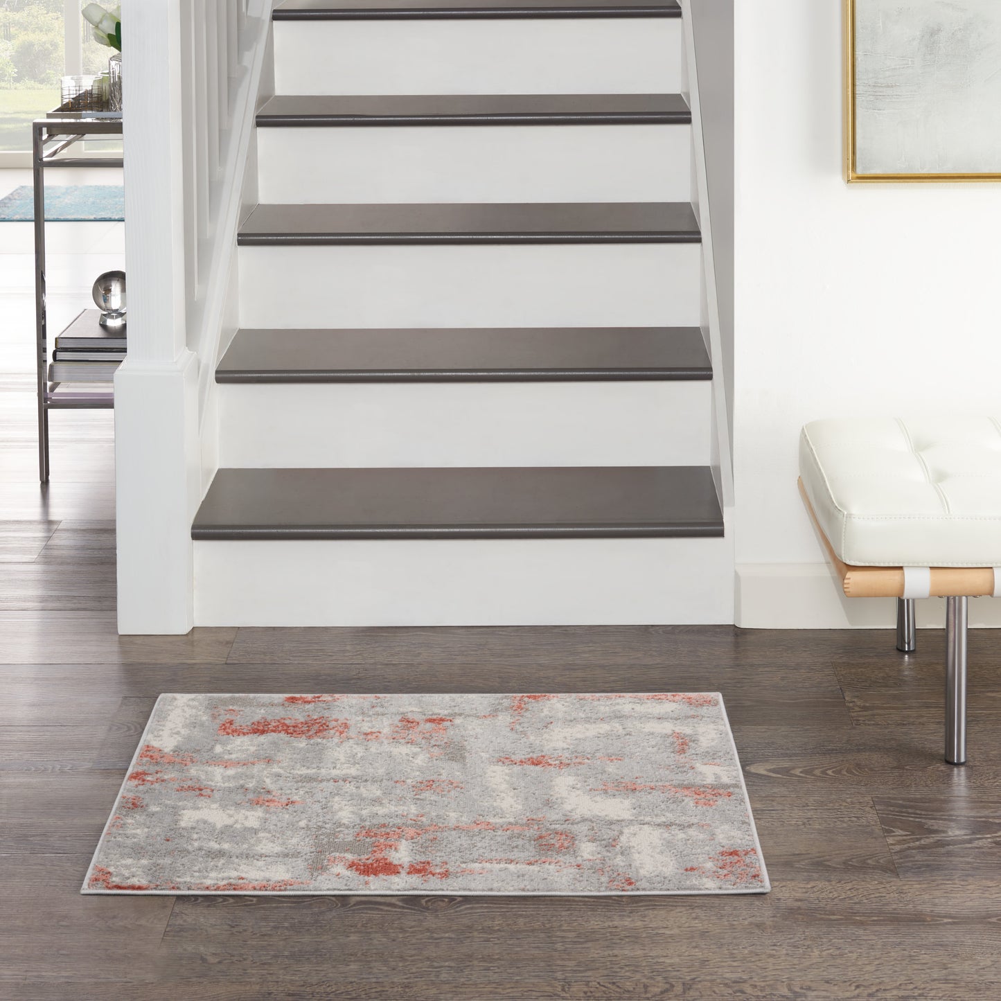 Nourison Elation 2' x 3' Grey Brick Modern Indoor Rug