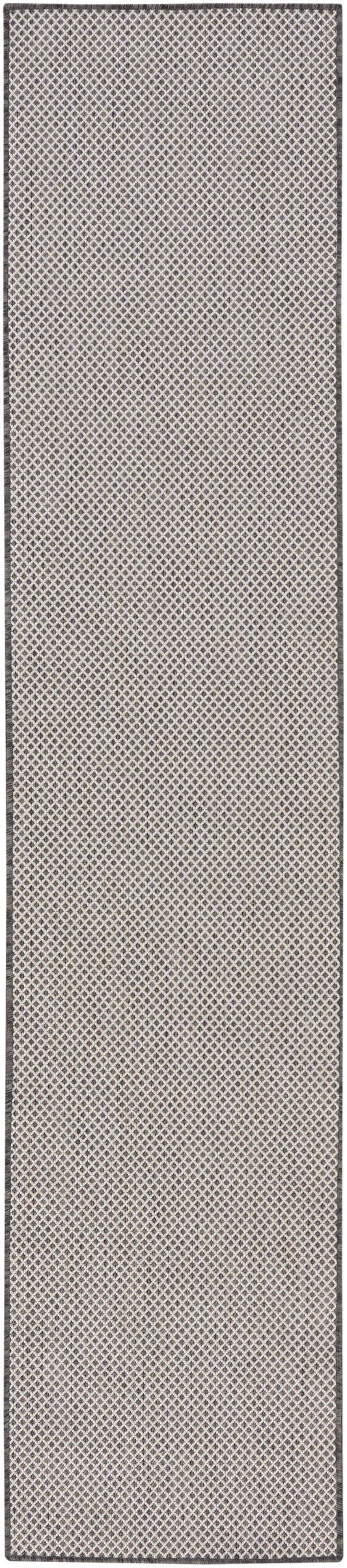 Nourison Courtyard 2' x 6' Ivory Charcoal Modern Rug