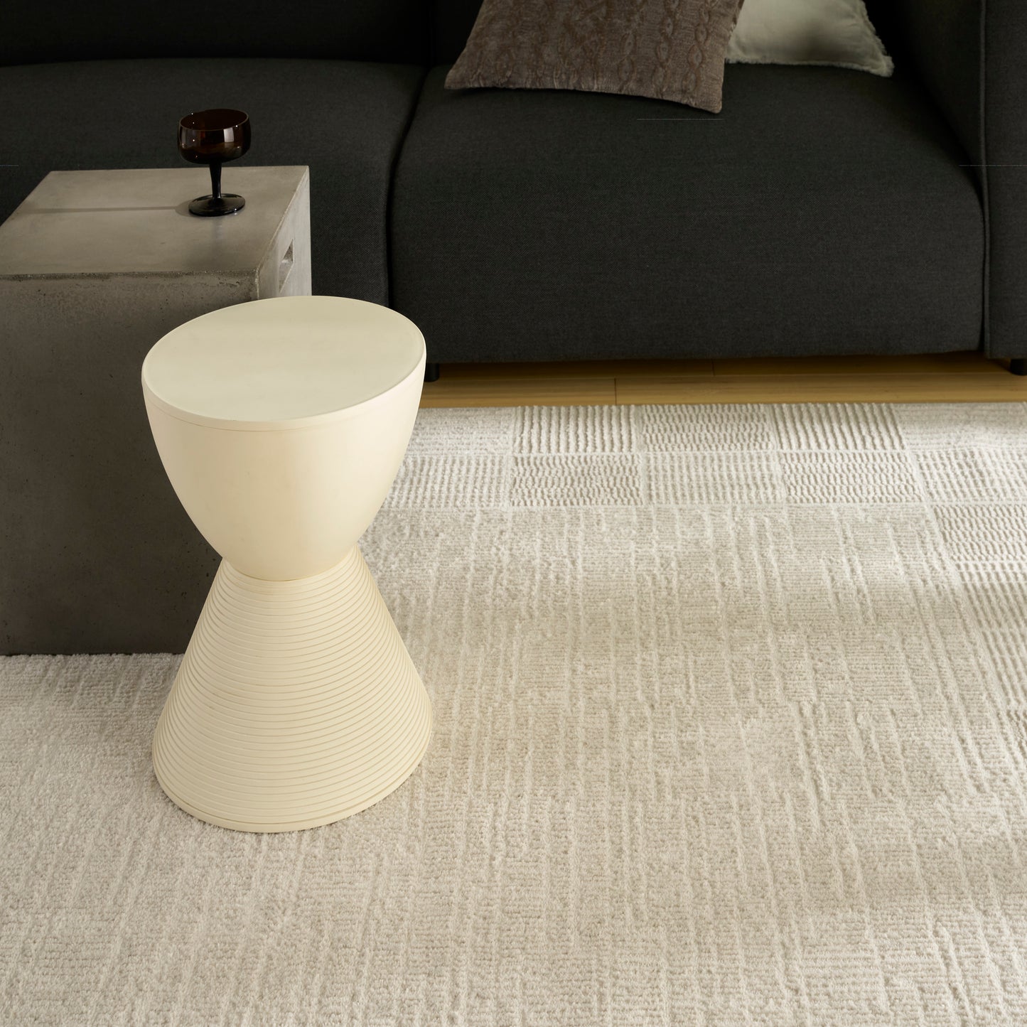 Nourison Nordic 5' x 7' Ivory Grey Modern Indoor Rug