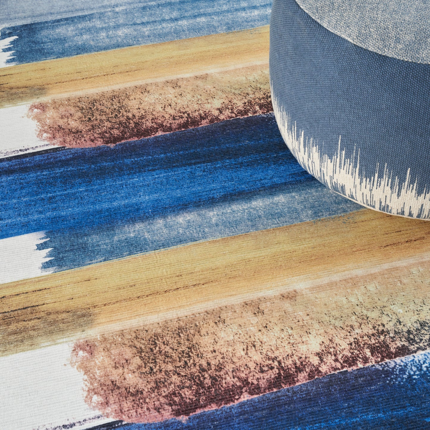 Nourison Nourison Washables 4' x 6' Blue Multicolor Modern Indoor Rug