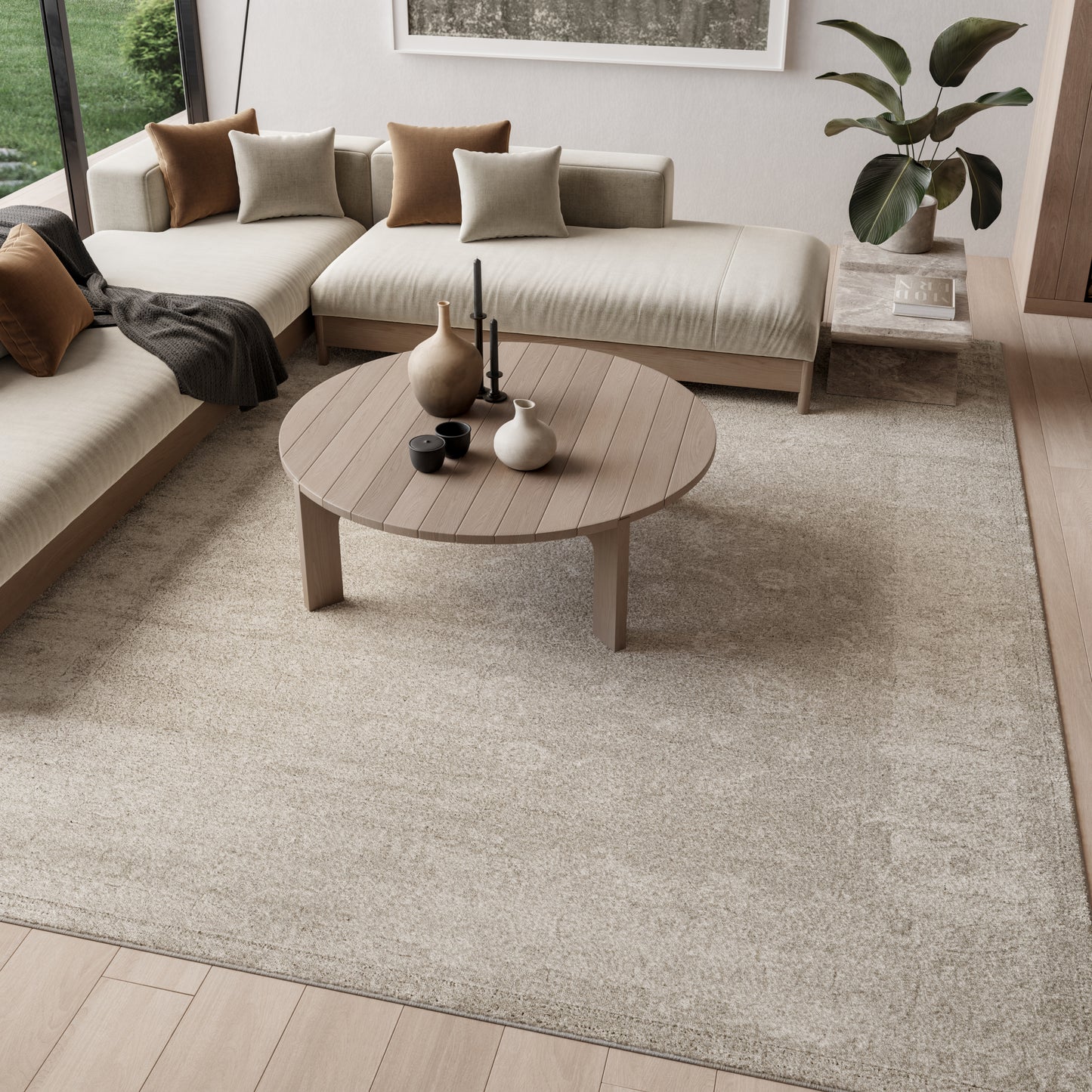 Nourison Dekor 7'10" x 9'10" Light Grey Vintage Indoor Rug