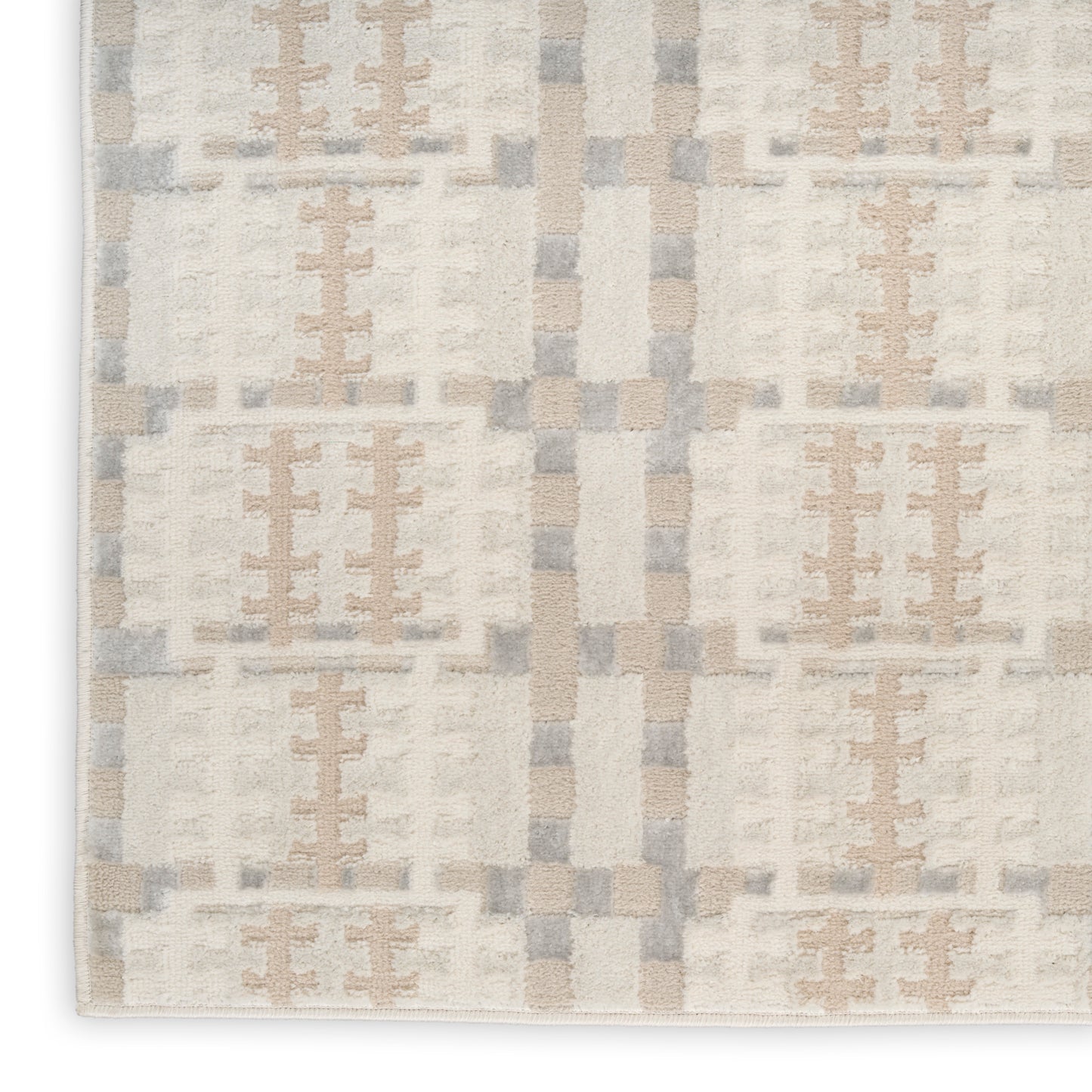 Nourison Nordic 5' x 7' Ivory Multicolor Modern Indoor Rug