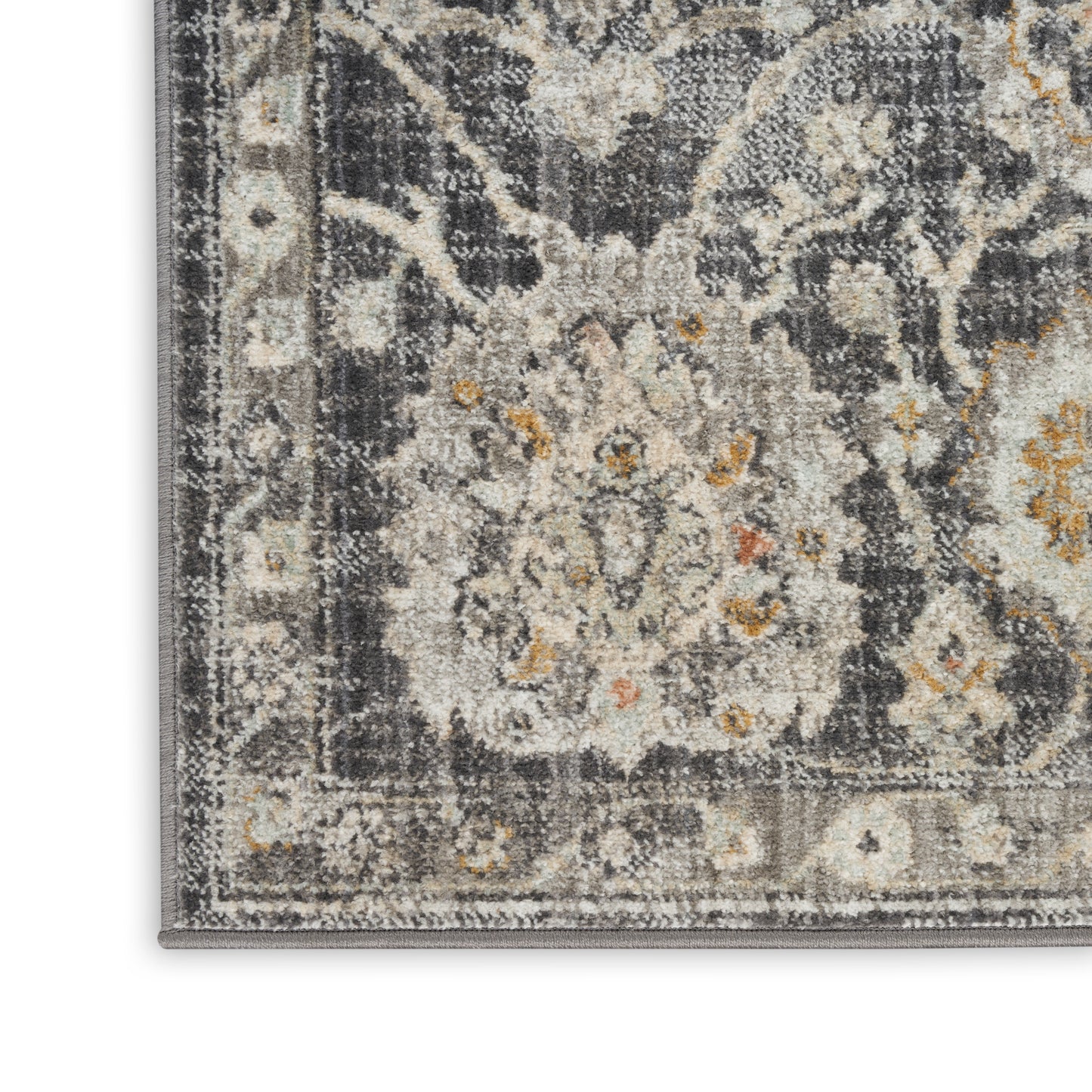 Nourison Oushak Home 8' x 9'10" Charcoal Vintage Indoor Rug