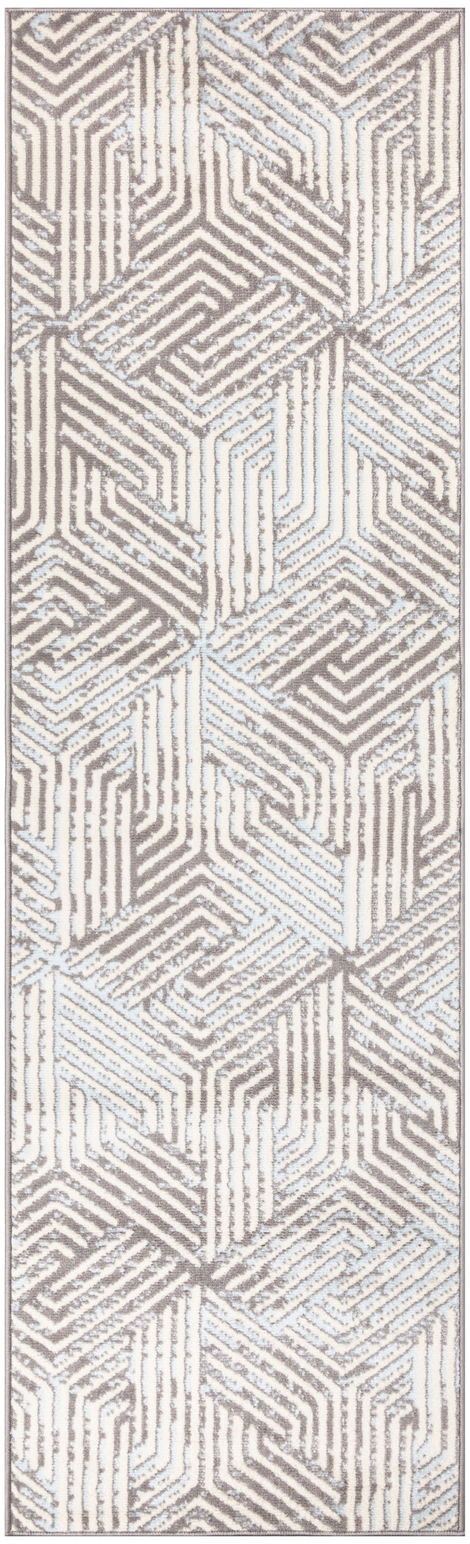 Nourison Grafix 2'3" x 7'6" Grey Modern Indoor Rug