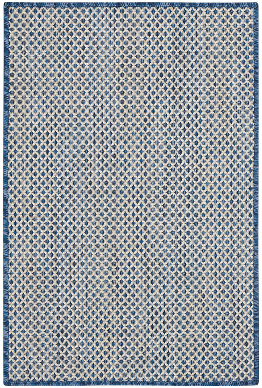 Nourison Courtyard 2' x 3' Ivory Blue Modern Rug