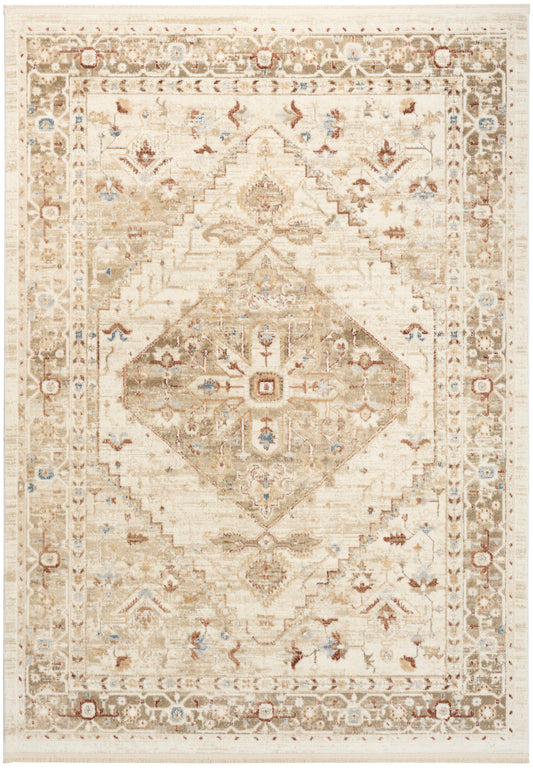 Nourison Pardis 4' x 6' Ivory Taupe Vintage Indoor Rug