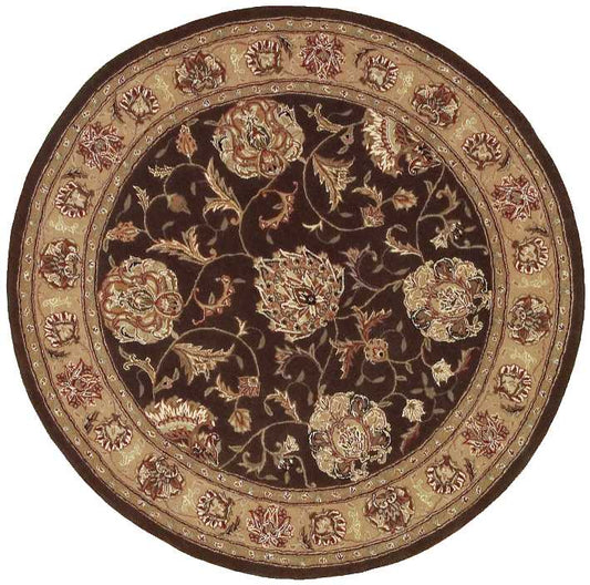 Nourison Nourison 2000 4' x Round Brown Traditional Indoor Rug