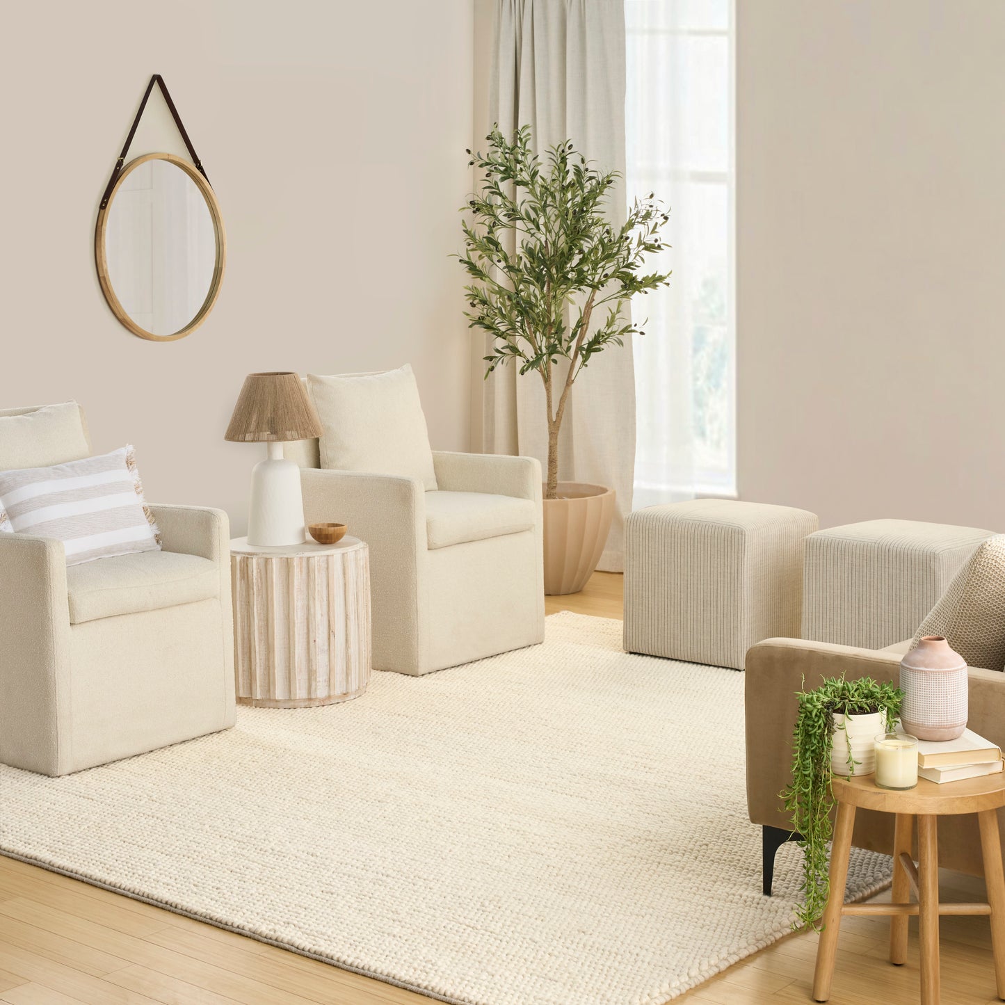 DKNY Pure Knots 8'6" x 11'6" Ivory Modern Indoor Rug