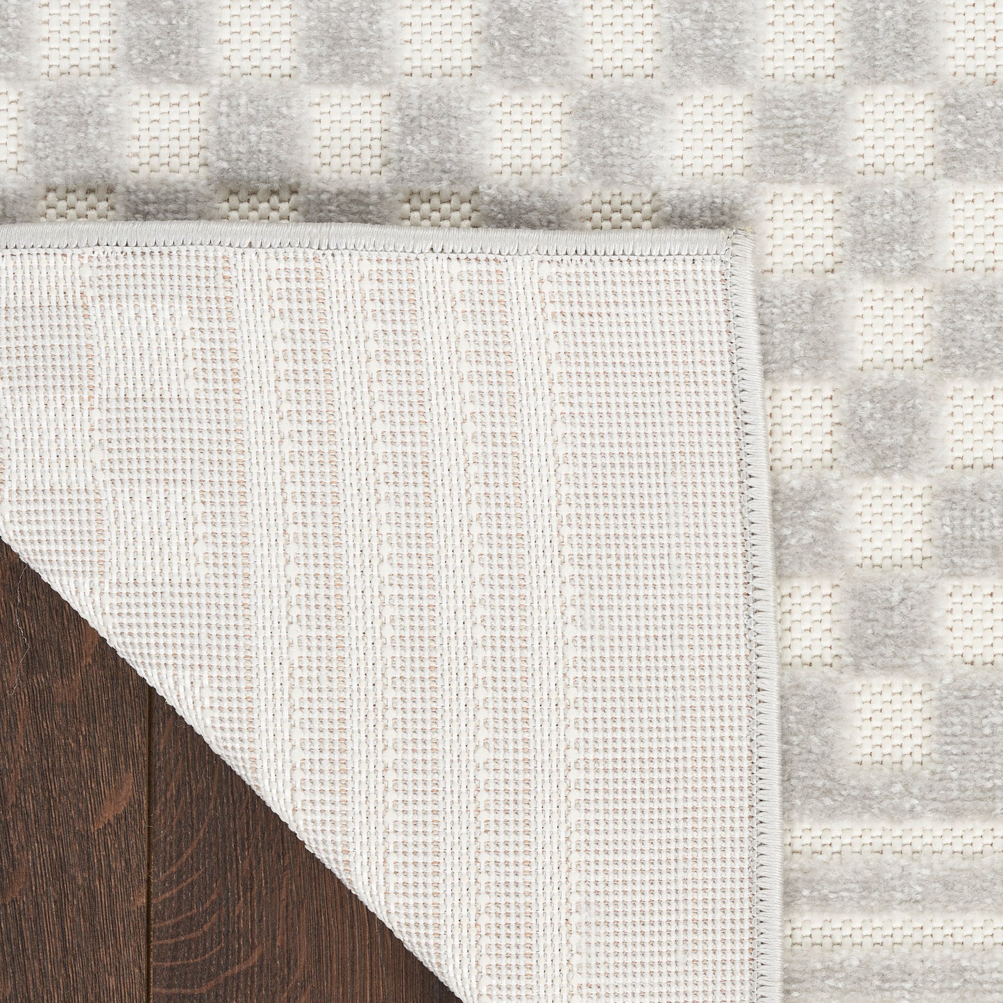 Nourison Care Free 2' x 6' Light Grey Modern Indoor Rug