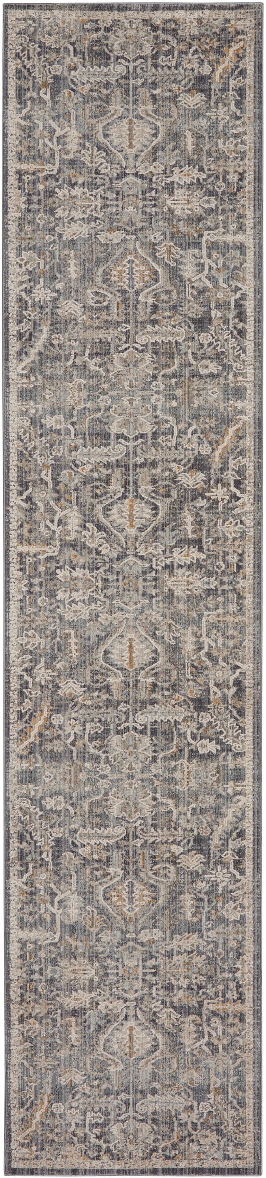 Nourison Lynx 2'3" x 12' Navy Multicolor Vintage Indoor Rug