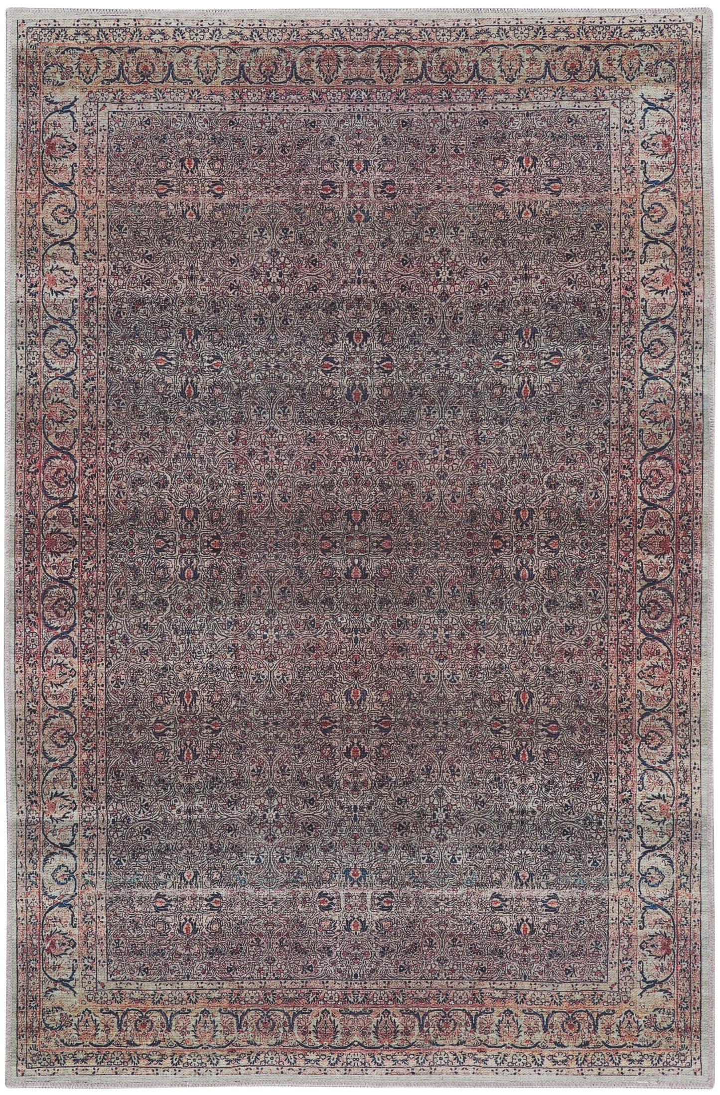 Nourison Grand Washables 4' x 6' Emerald Vintage Indoor Rug