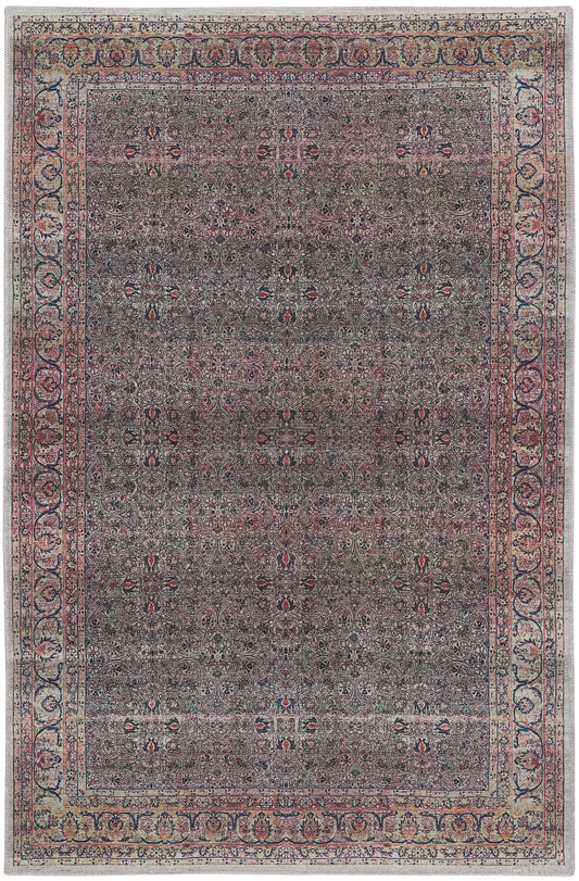 Nourison Grand Washables 4' x 6' Emerald Vintage Indoor Rug