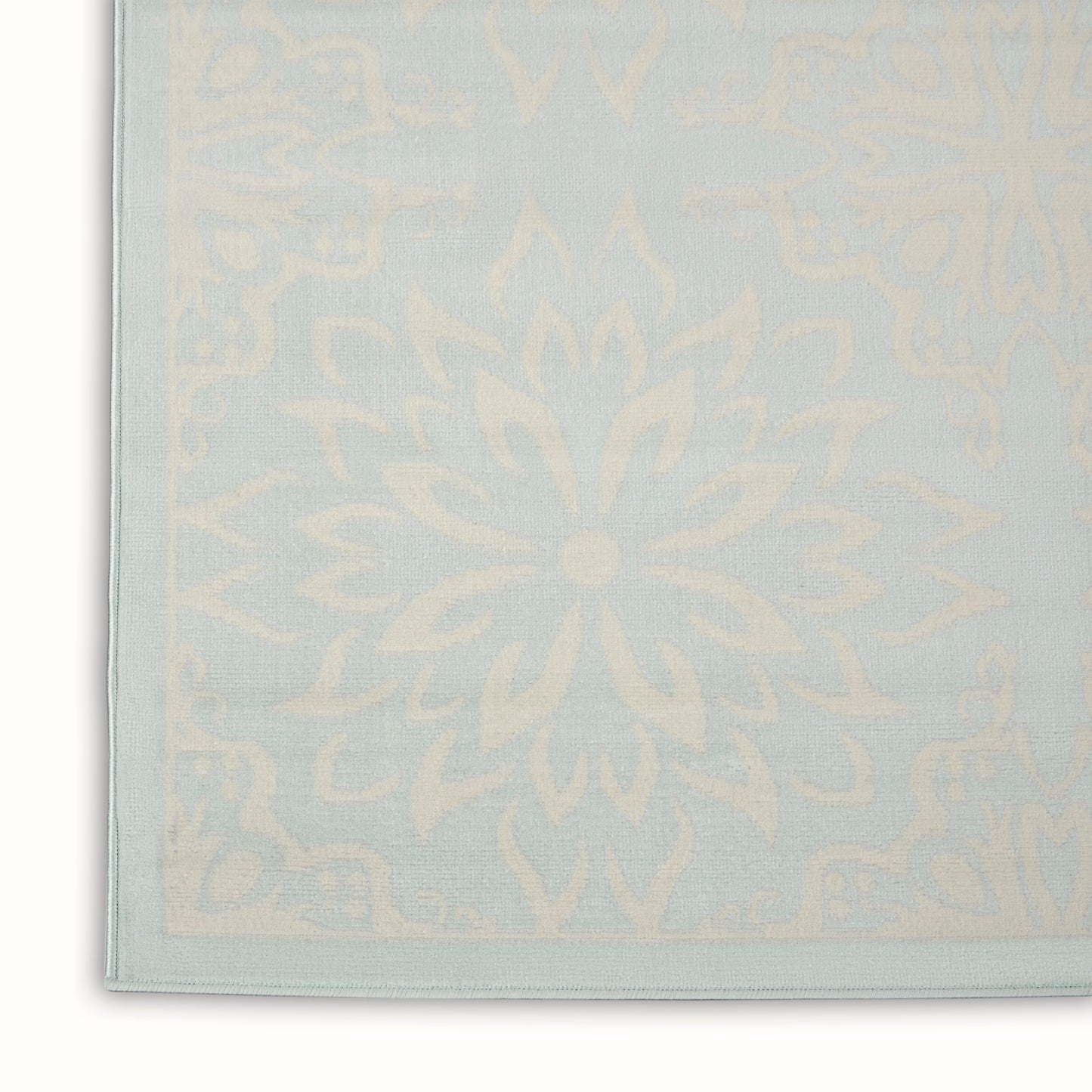 Nourison Jubilant 7'10" x 9'10" Ivory/Light Blue Farmhouse Indoor Rug