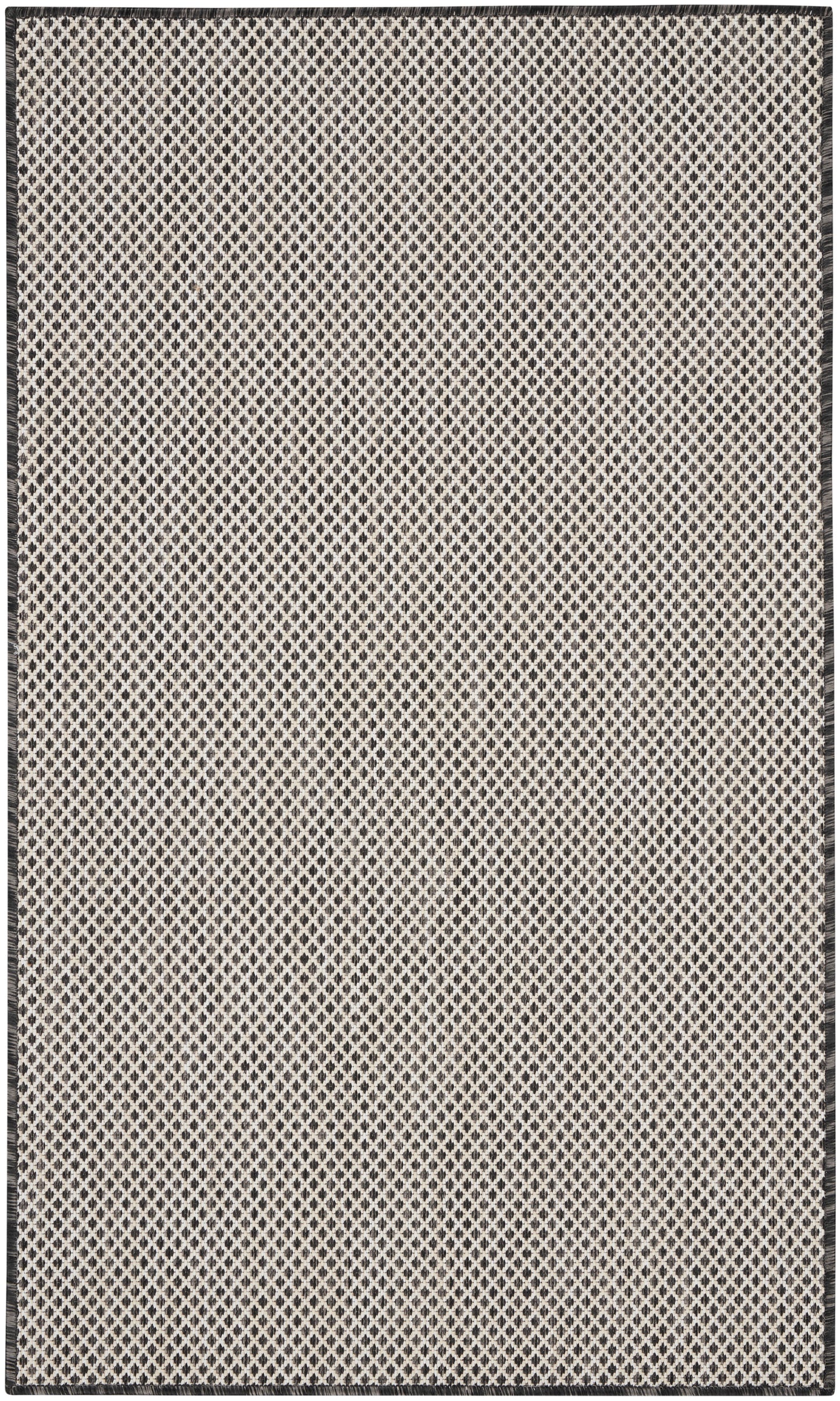 Nourison Courtyard 3' x 5' Ivory Charcoal Modern Rug